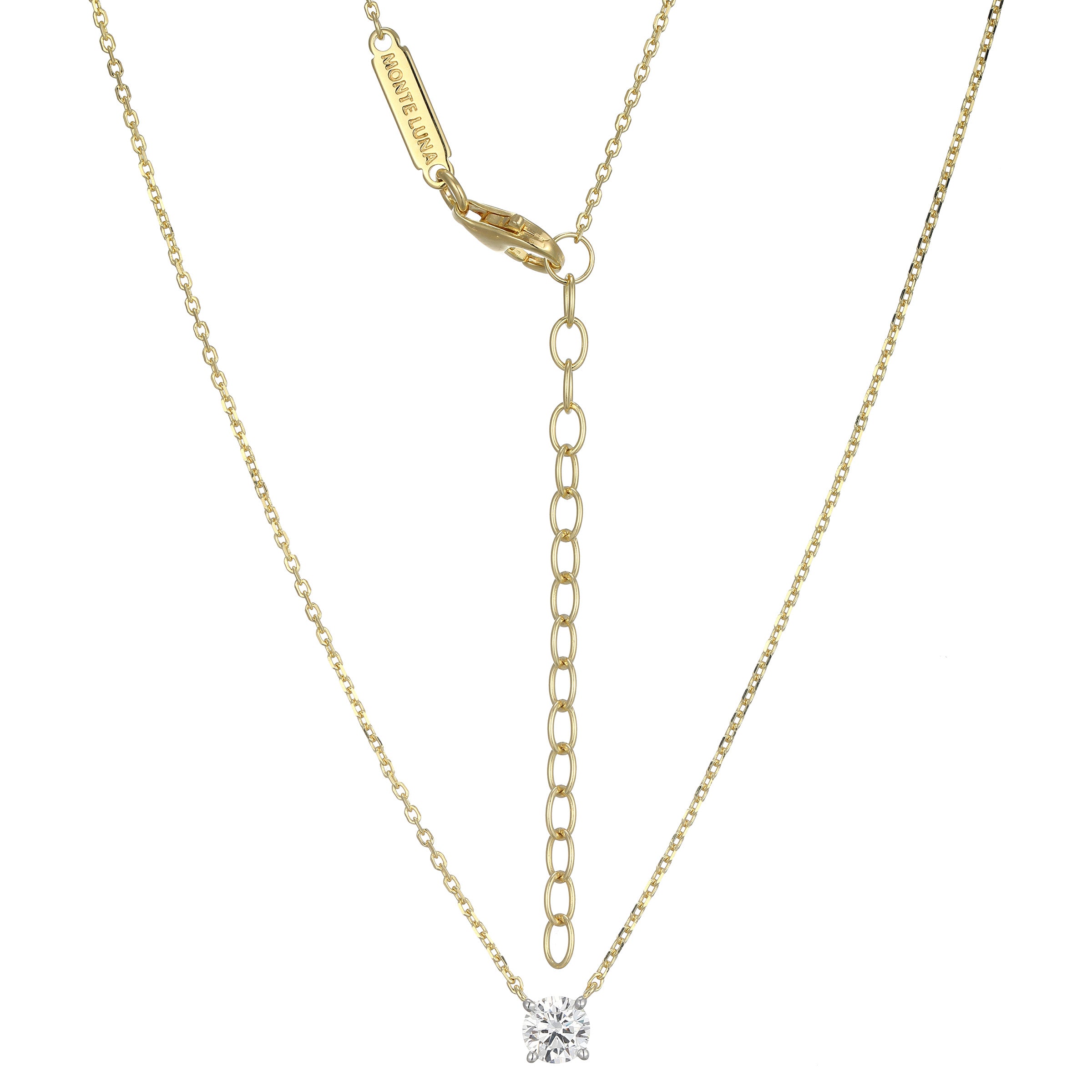 MN0116 - Essentials Medium Solitaire Lab-Created Diamond Necklace