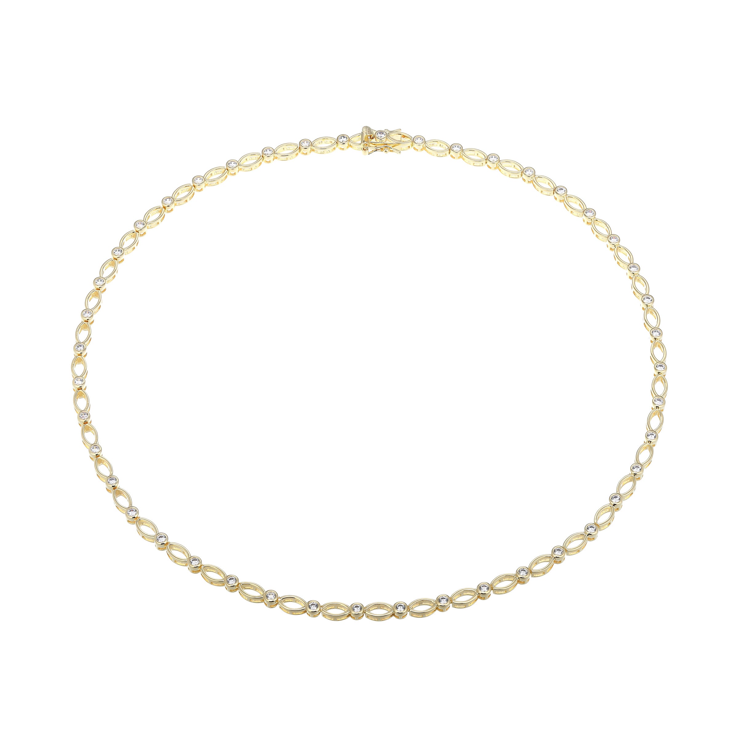 MN0130 - Timeless Marquise Lab-Created Diamond Line Necklace