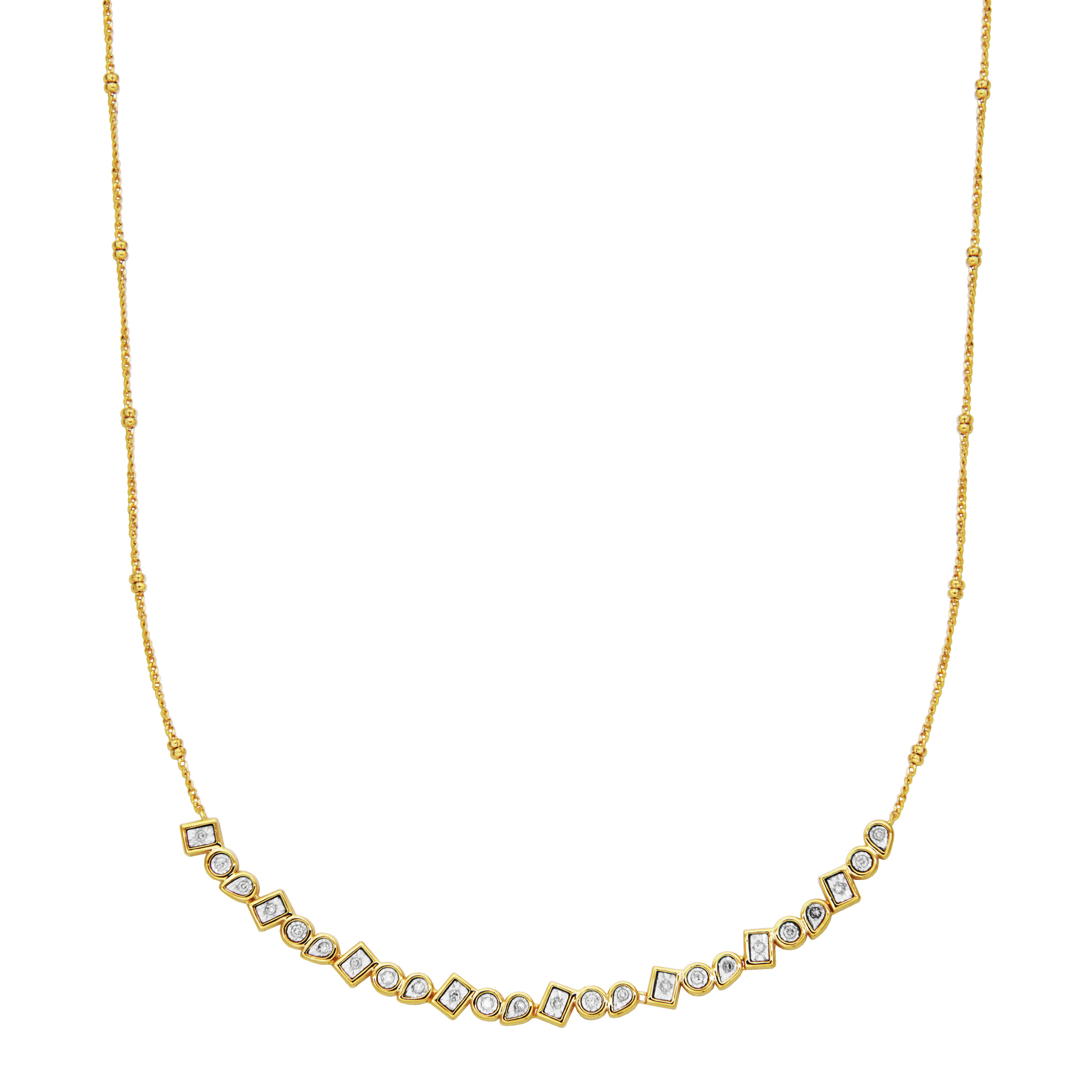 BN0257Y - Lab-Grown Diamond Abacus Bead Necklace
