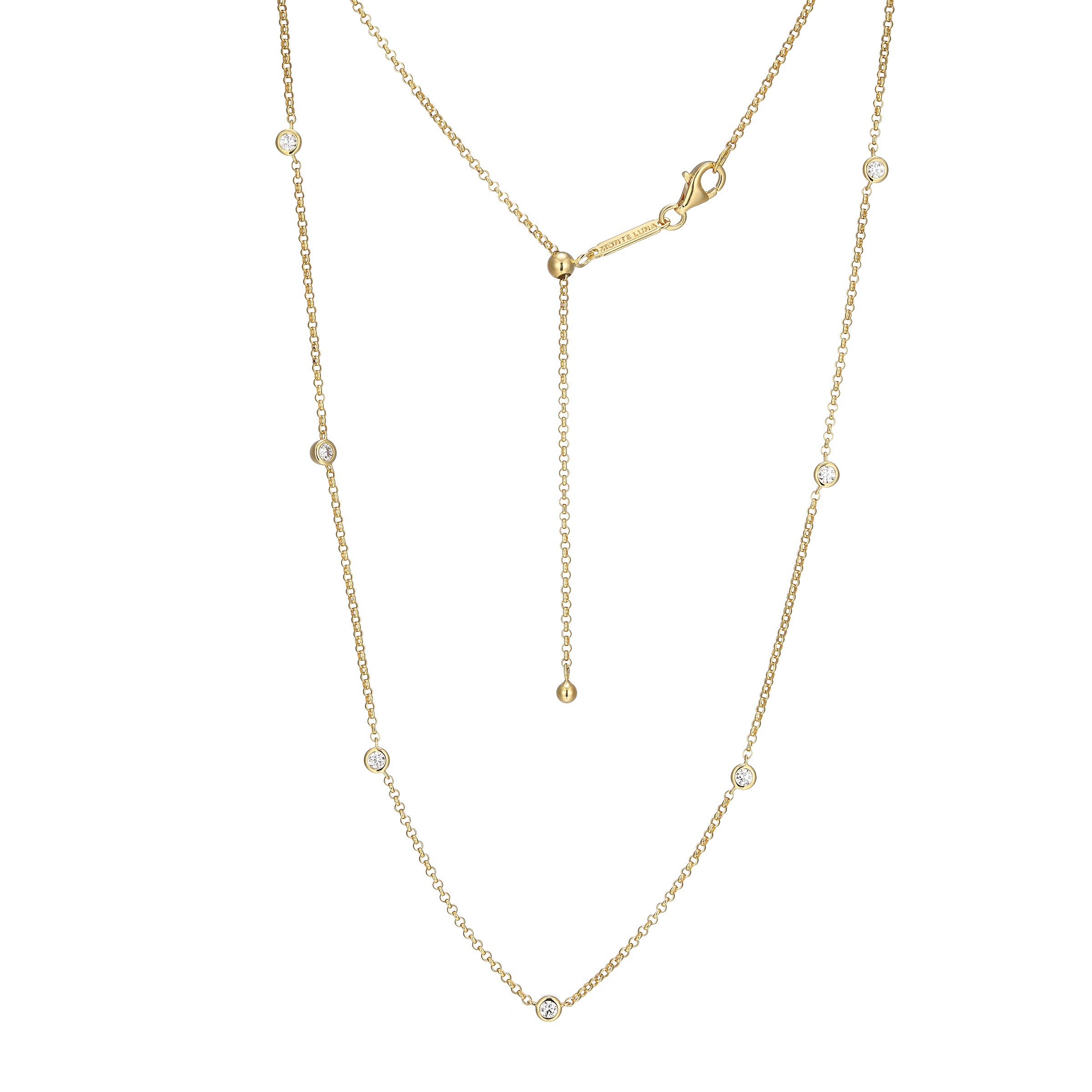 MN0111 - Essentials Small Station Lab-Created Diamond Necklace