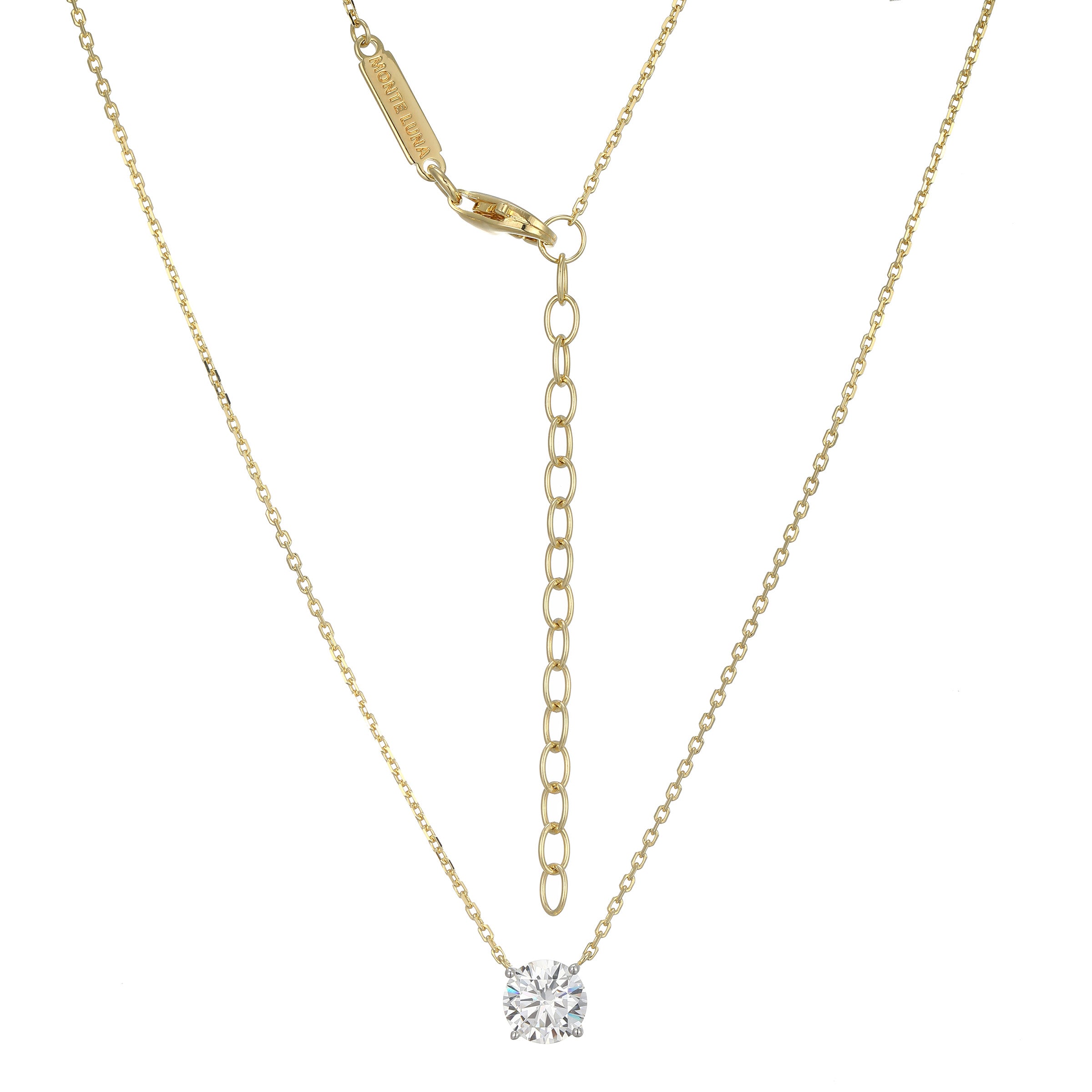 MN0117 - Essentials Large Solitaire Lab-Created Diamond Necklace