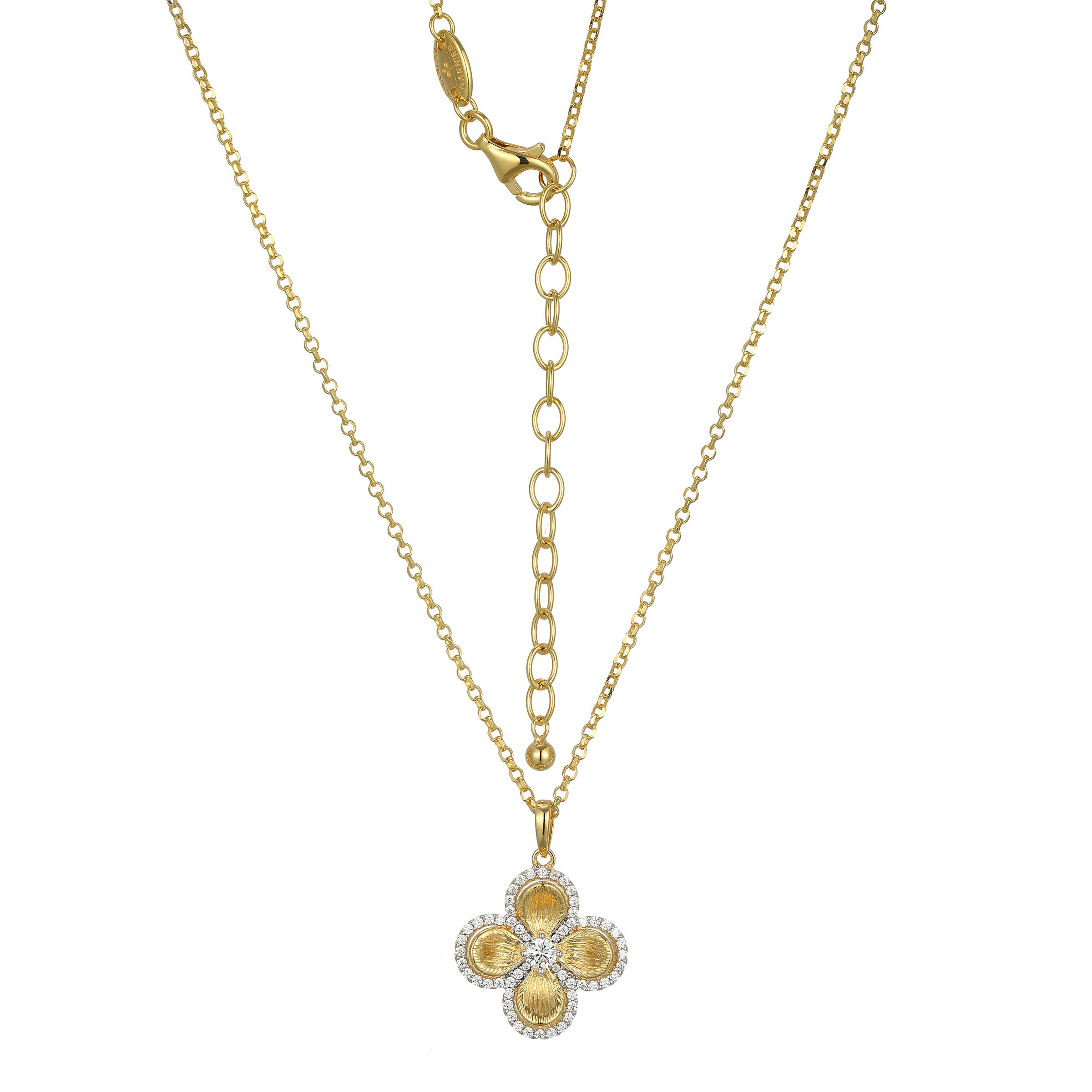 CN0205 - Flower Clover Pendant Necklace