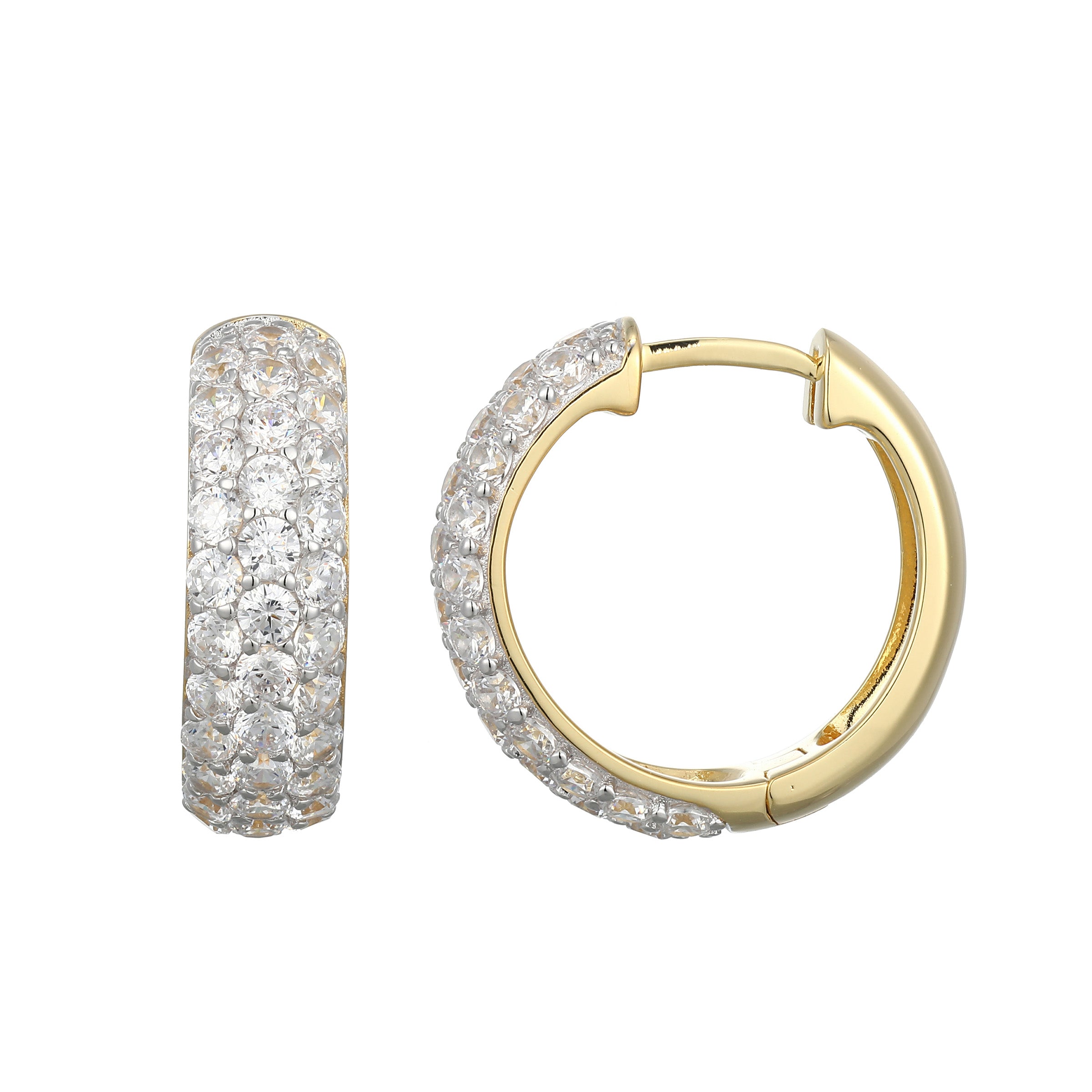 ME0128 - Timeless Pave Huggie Lab-Created Diamond Earrings