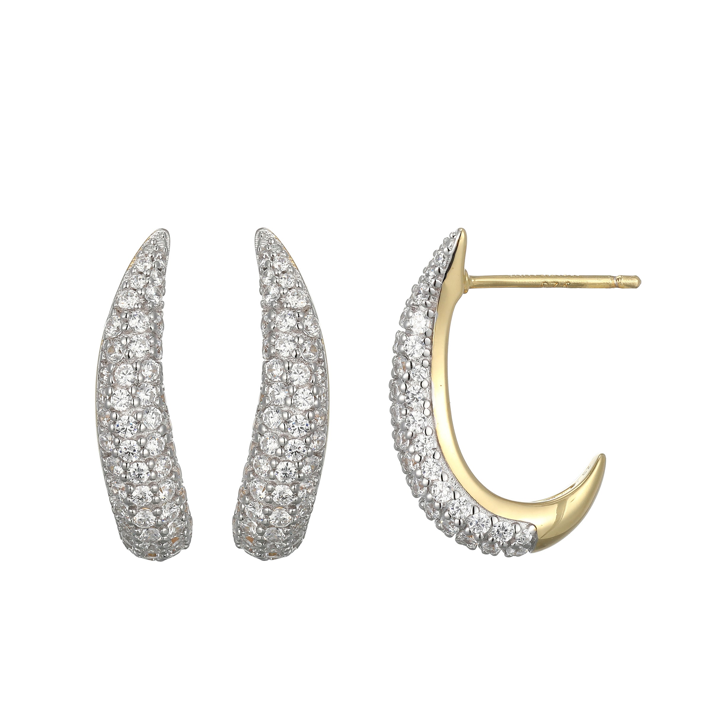 ME0131 - Wave Lab-Created Diamond Earrings