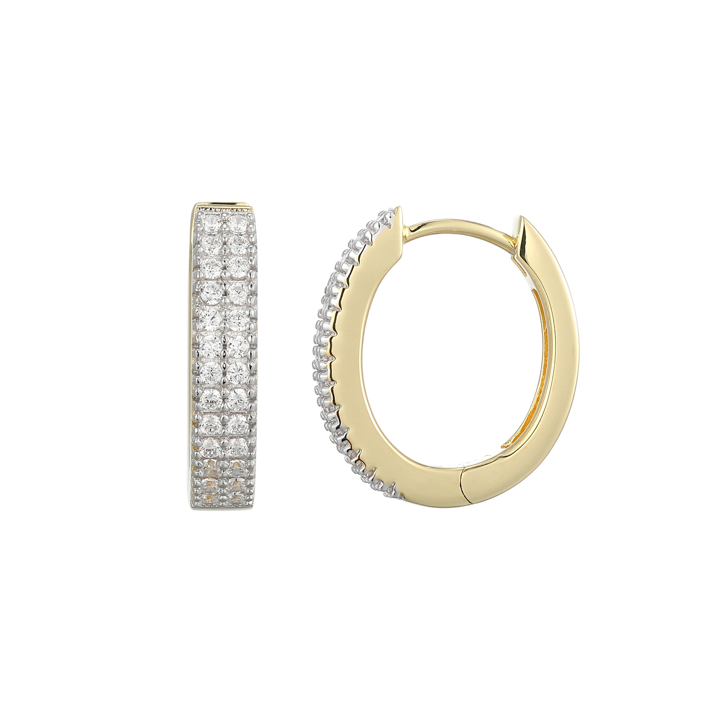 ME0125 - Timeless Small Lab-Created Diamond Hoop Earrings