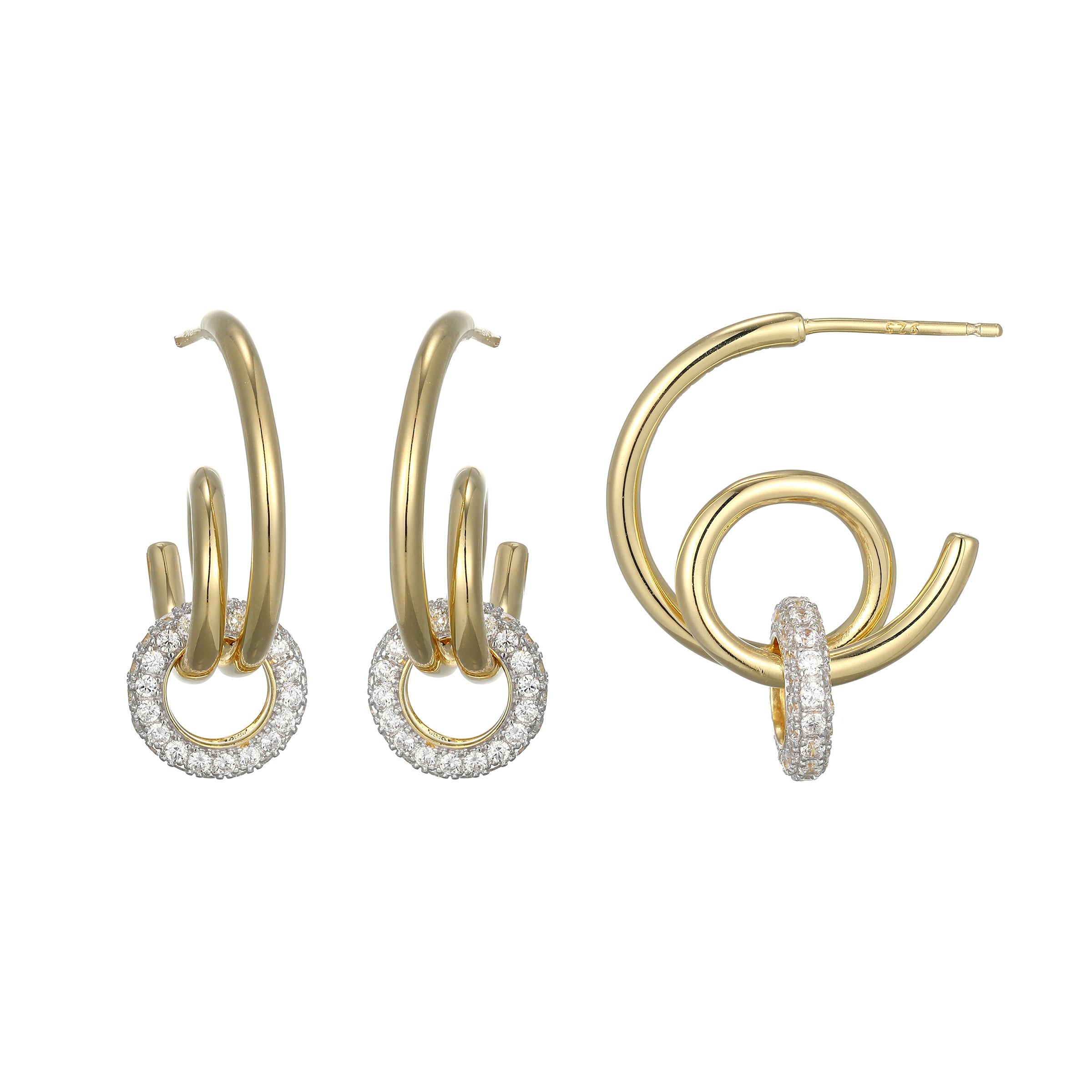 ME0110 - Circlet Twirling Lab-Created Diamond Earrings