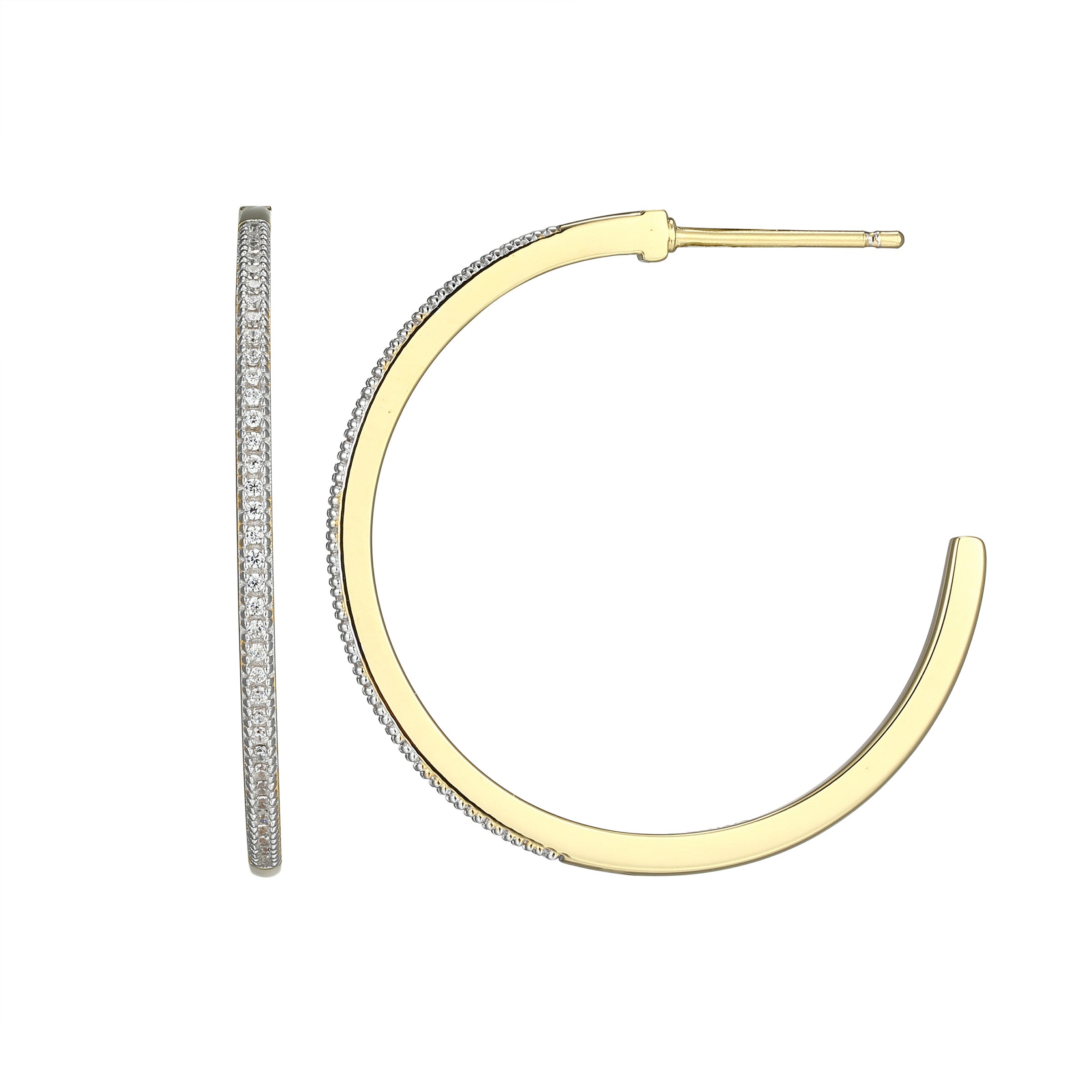 BE0277Y - XL J-Hoop Earrings