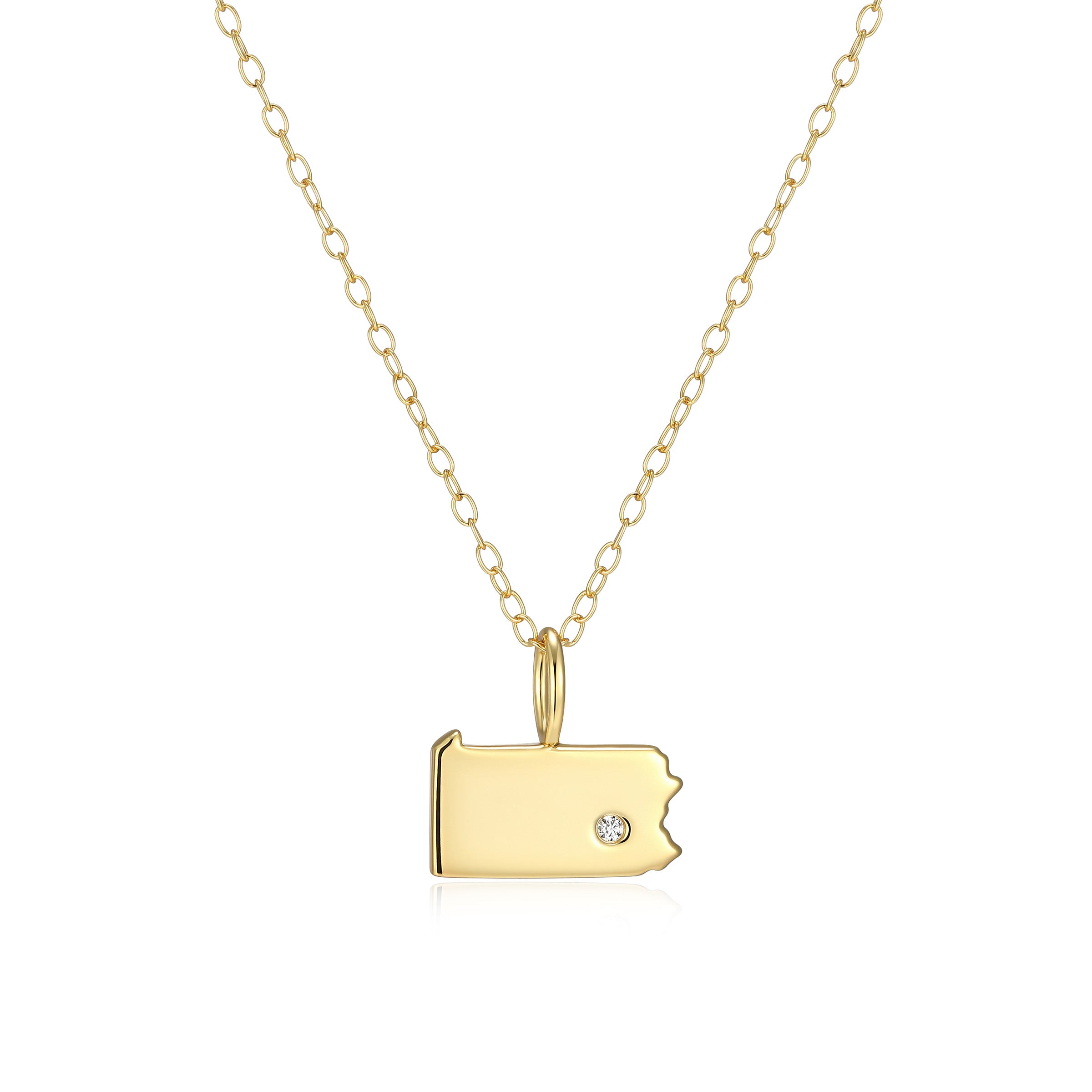 BN0281Y - Pennsylvania State Lab-Created Diamond Pendant Necklace