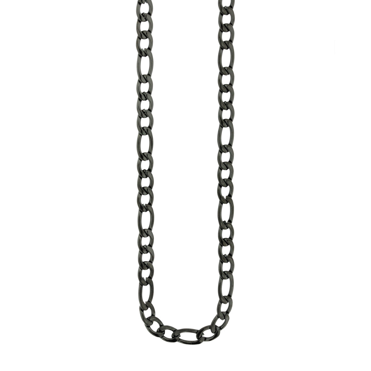 Steelx Ip Black Figaro Chain 24''