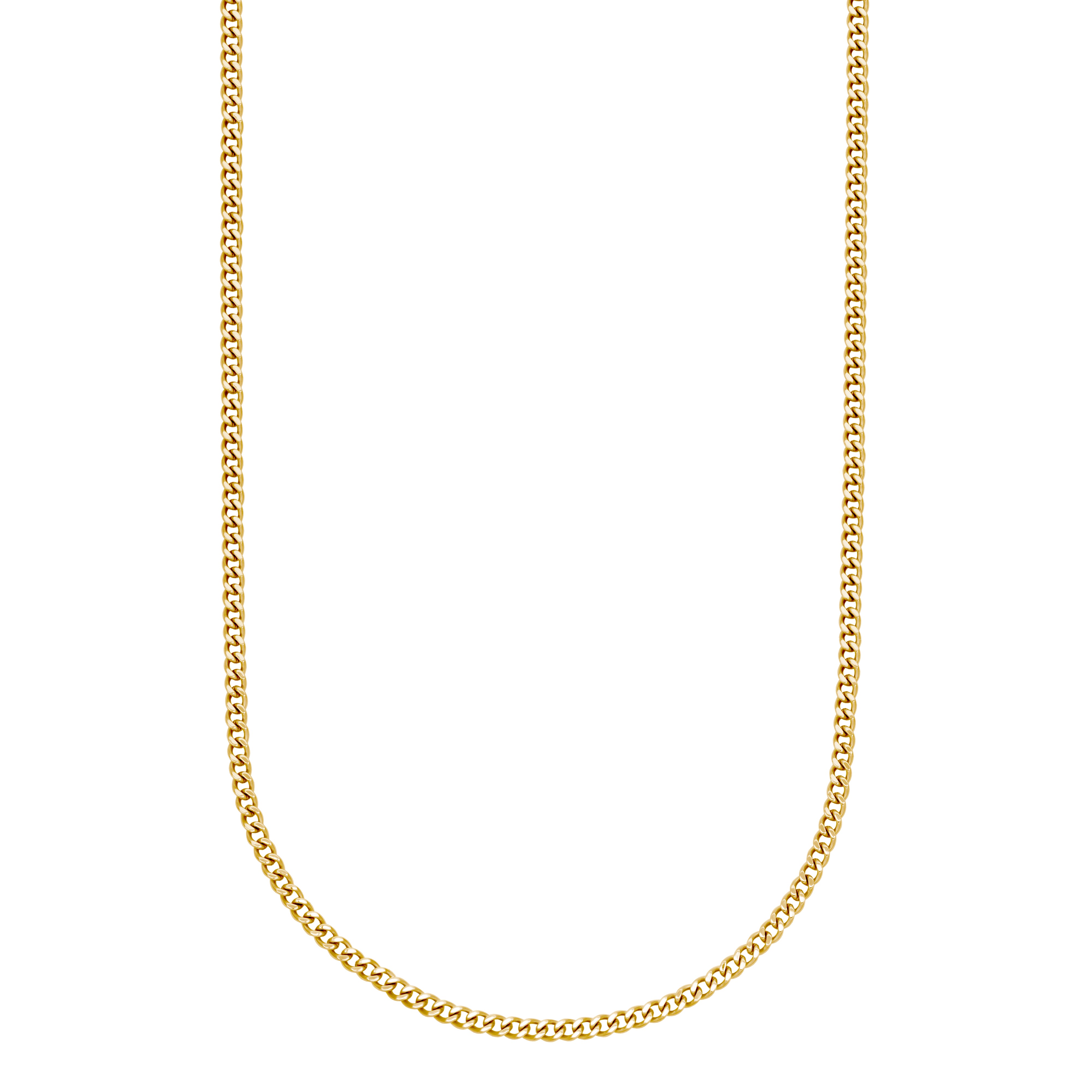 Steelx 3.5Mm Cuban Chain In Gold Plating. 20"