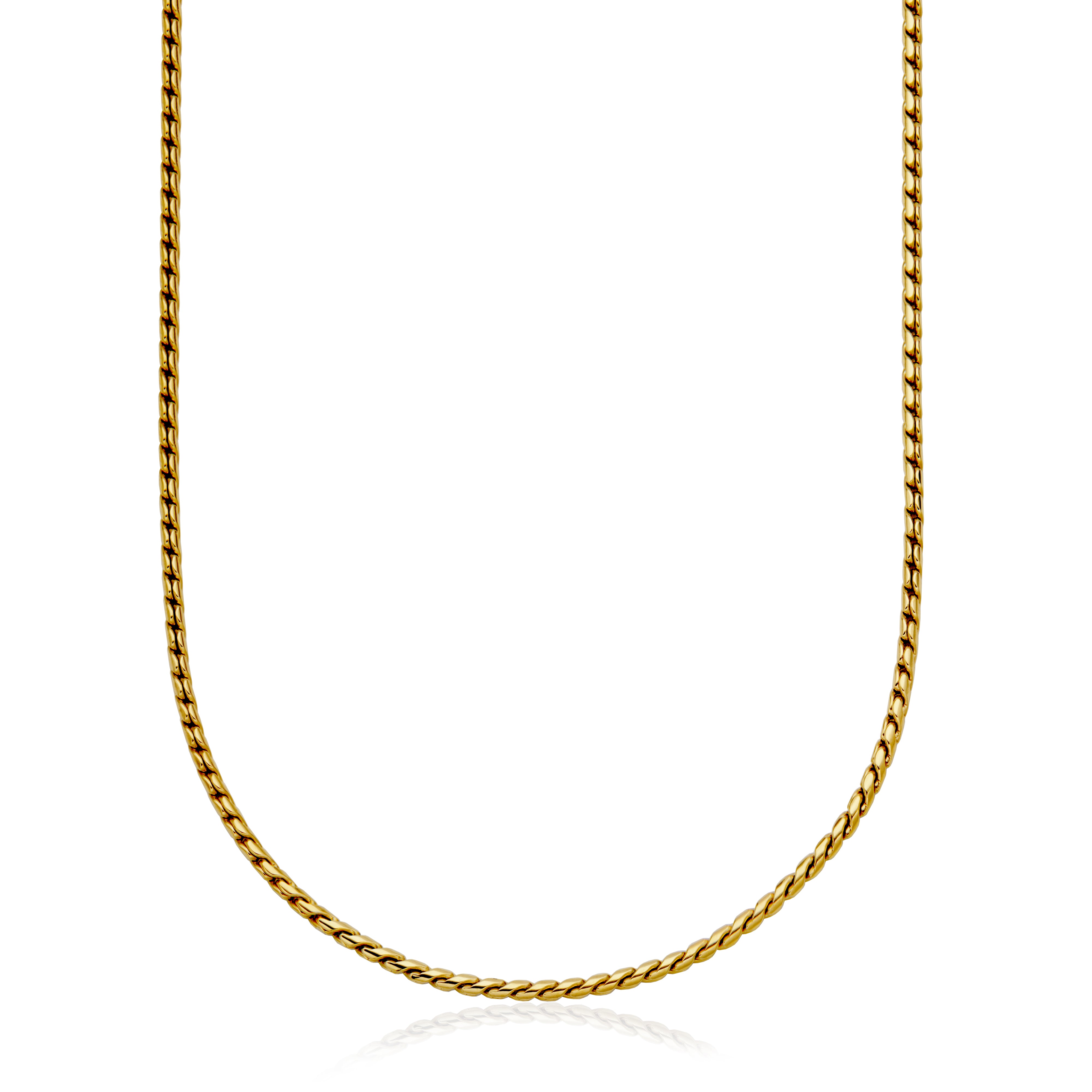 CJ Steelx 3mm Round Snake Chain Necklace - Gold