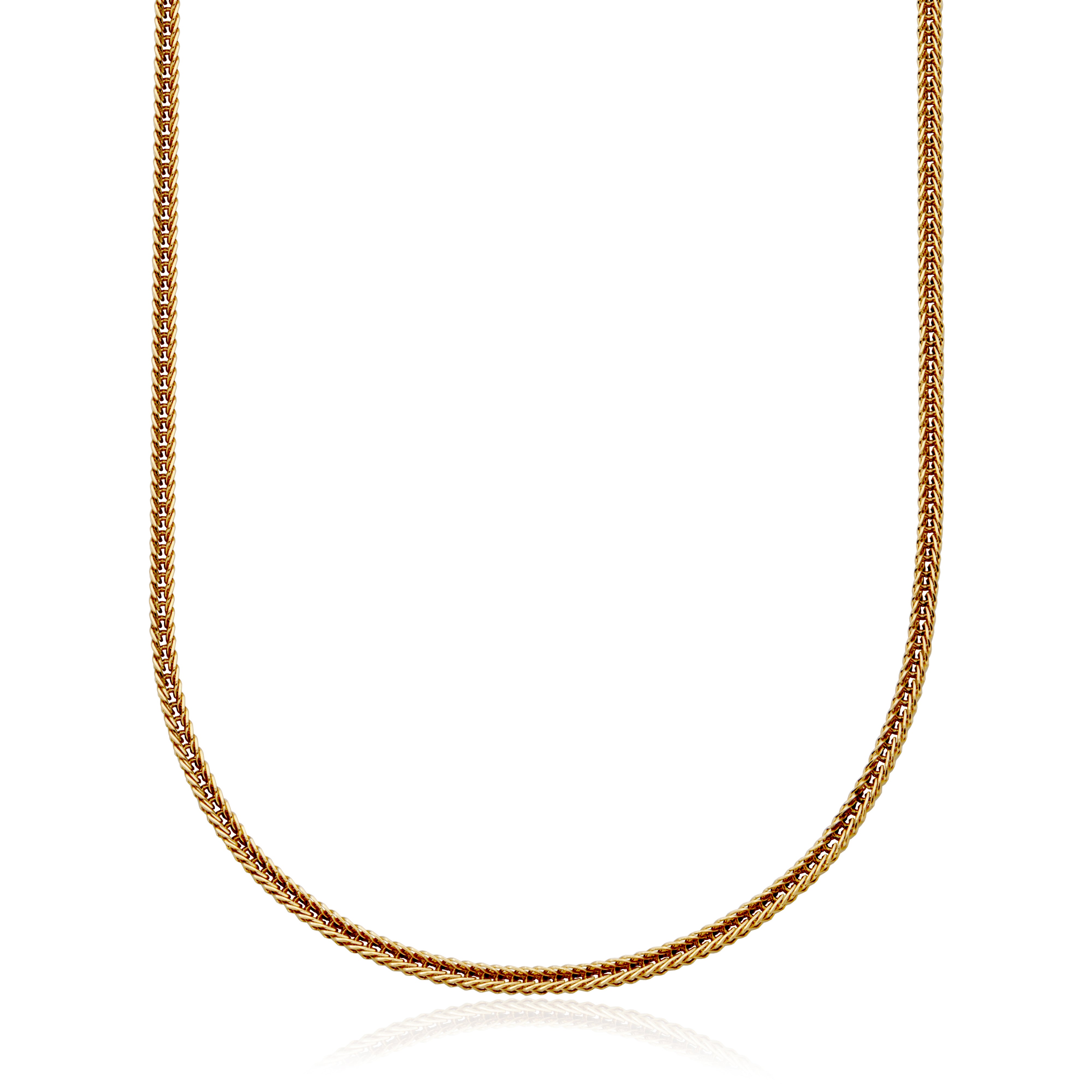 Steelx Ip Gd 4Mm Square Chain Neck 16+2"6.75+1.5"