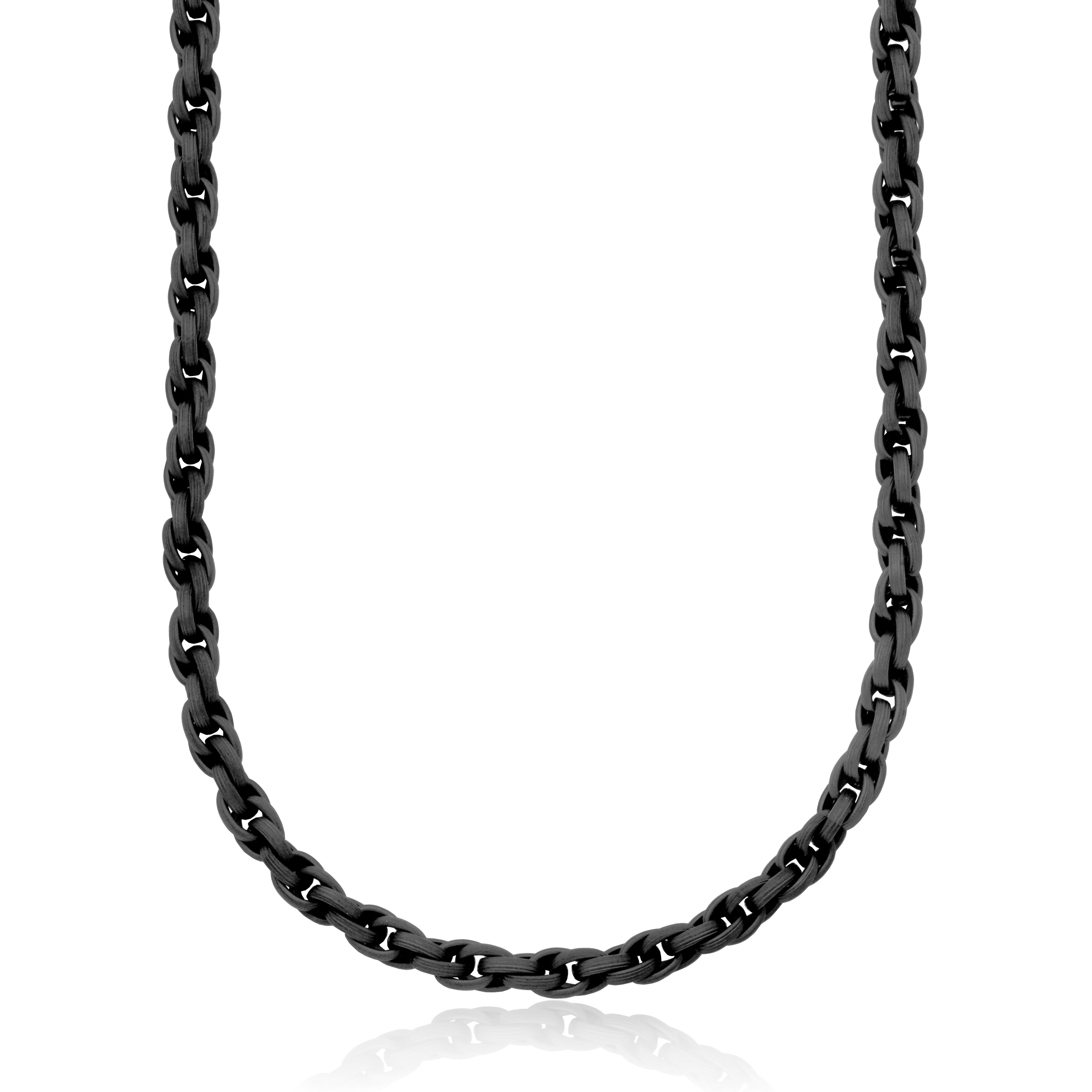 Steelx Ip Black 7Mm Chain 24"