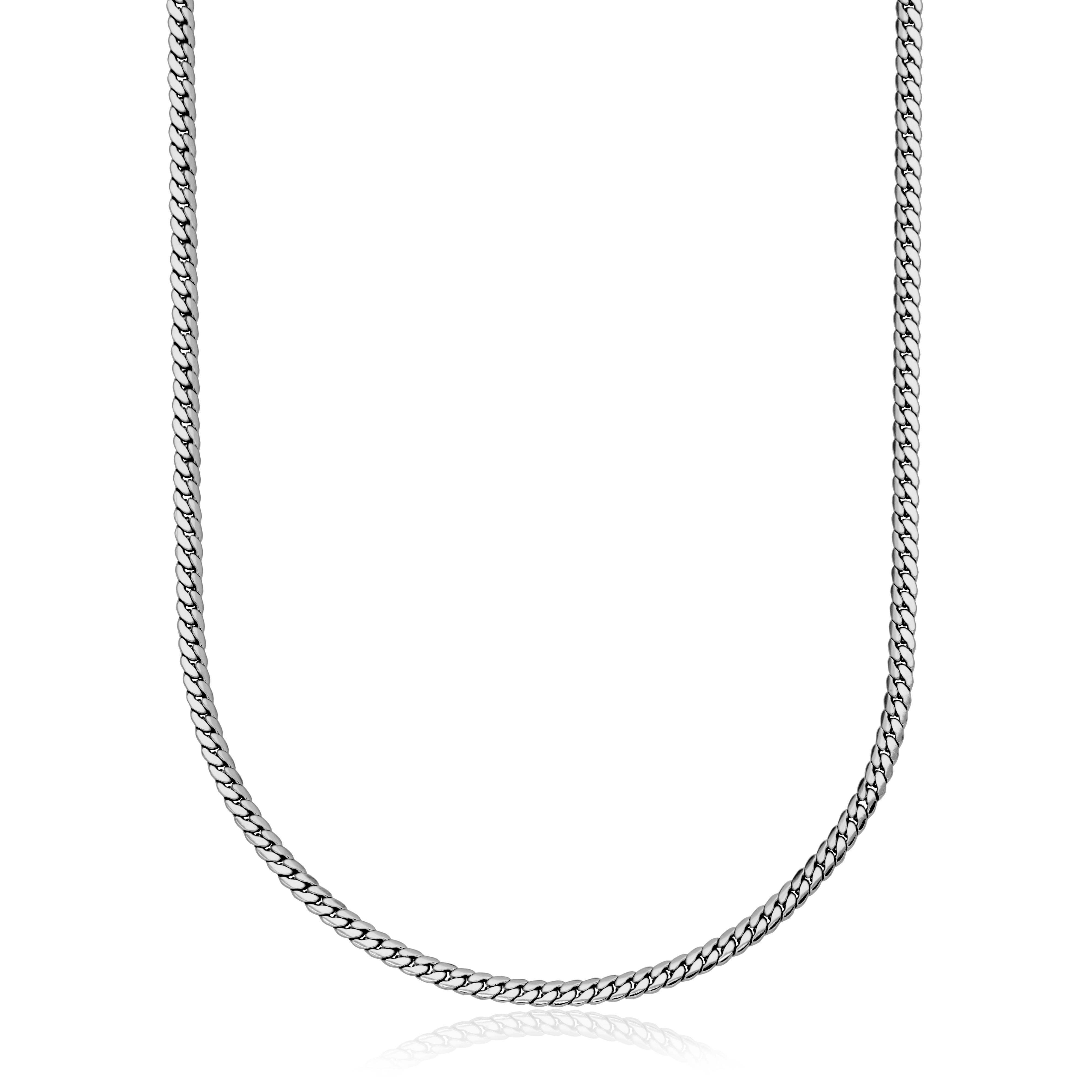 Steelx Tight 3.5Mmcurb Chain Necklace 18+2"