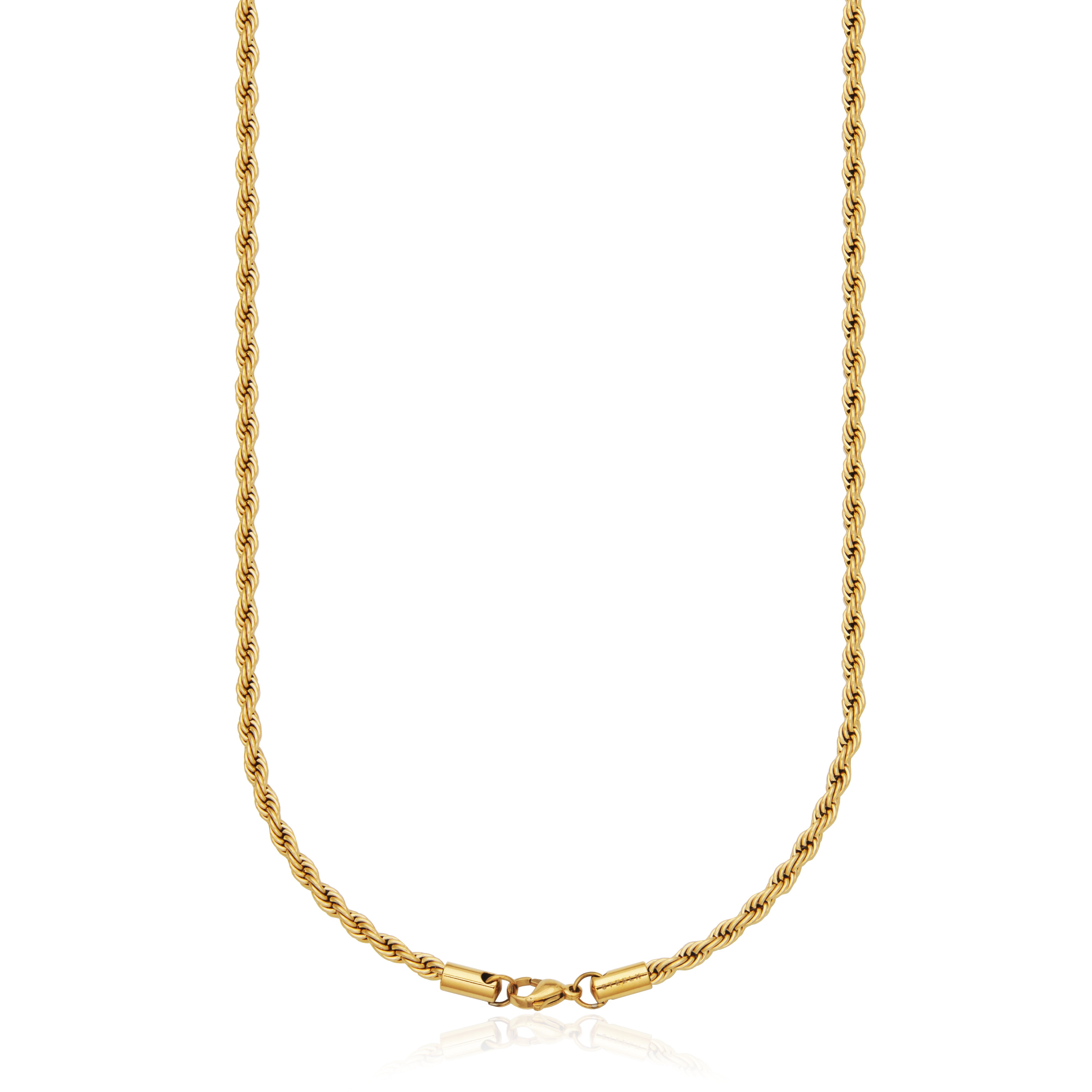 Steelx Ip Gd  4 Mm Rope Chain 22"