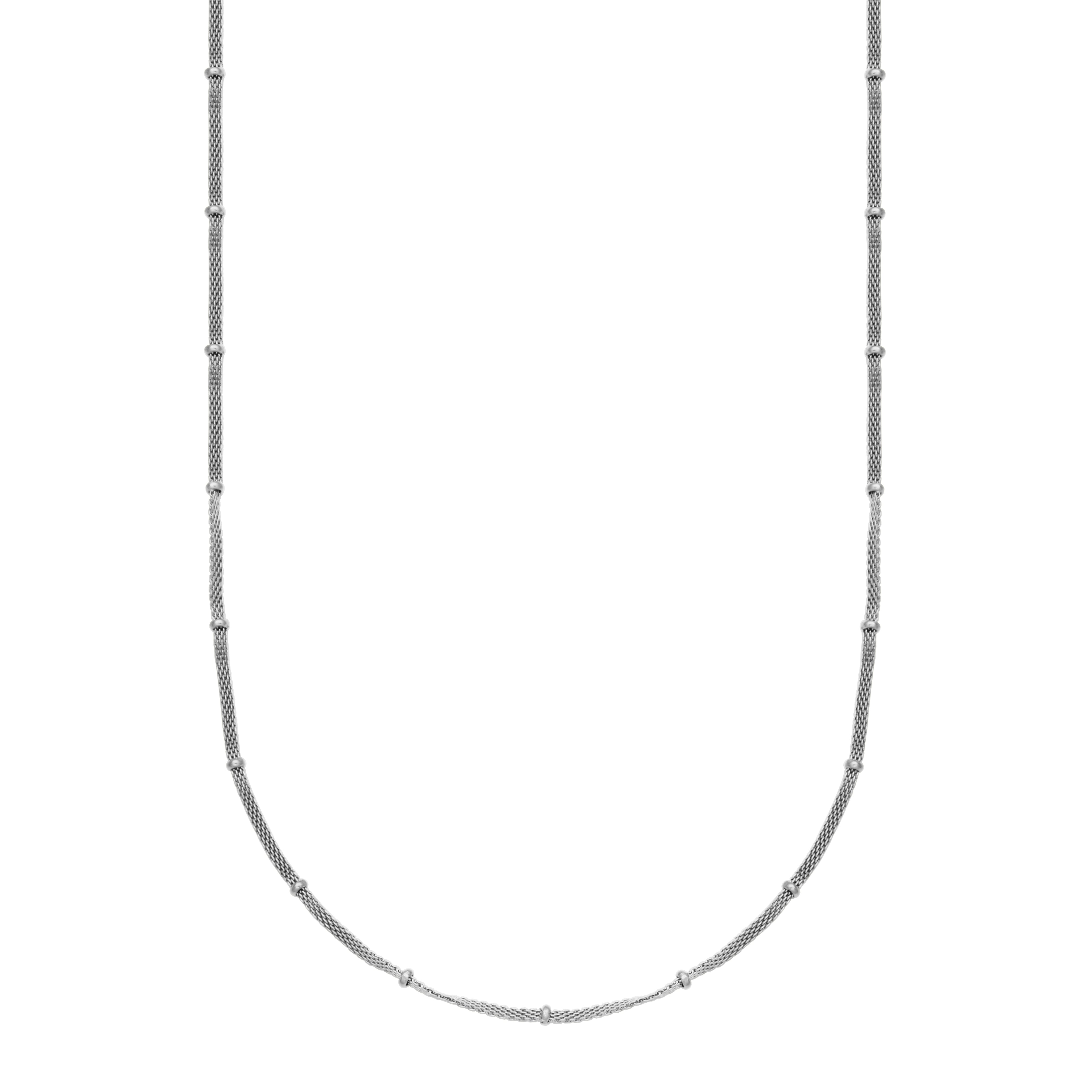 Steelx 2Mm Mesh Chain Beads Necklace16+2"