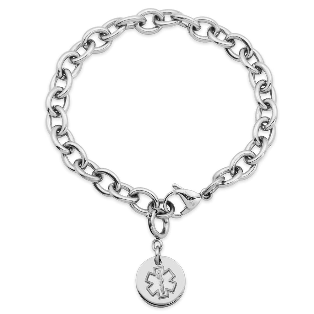 Steelx Medical Bracelet Oval Link 6.5*9.5Mm High Polish 8"