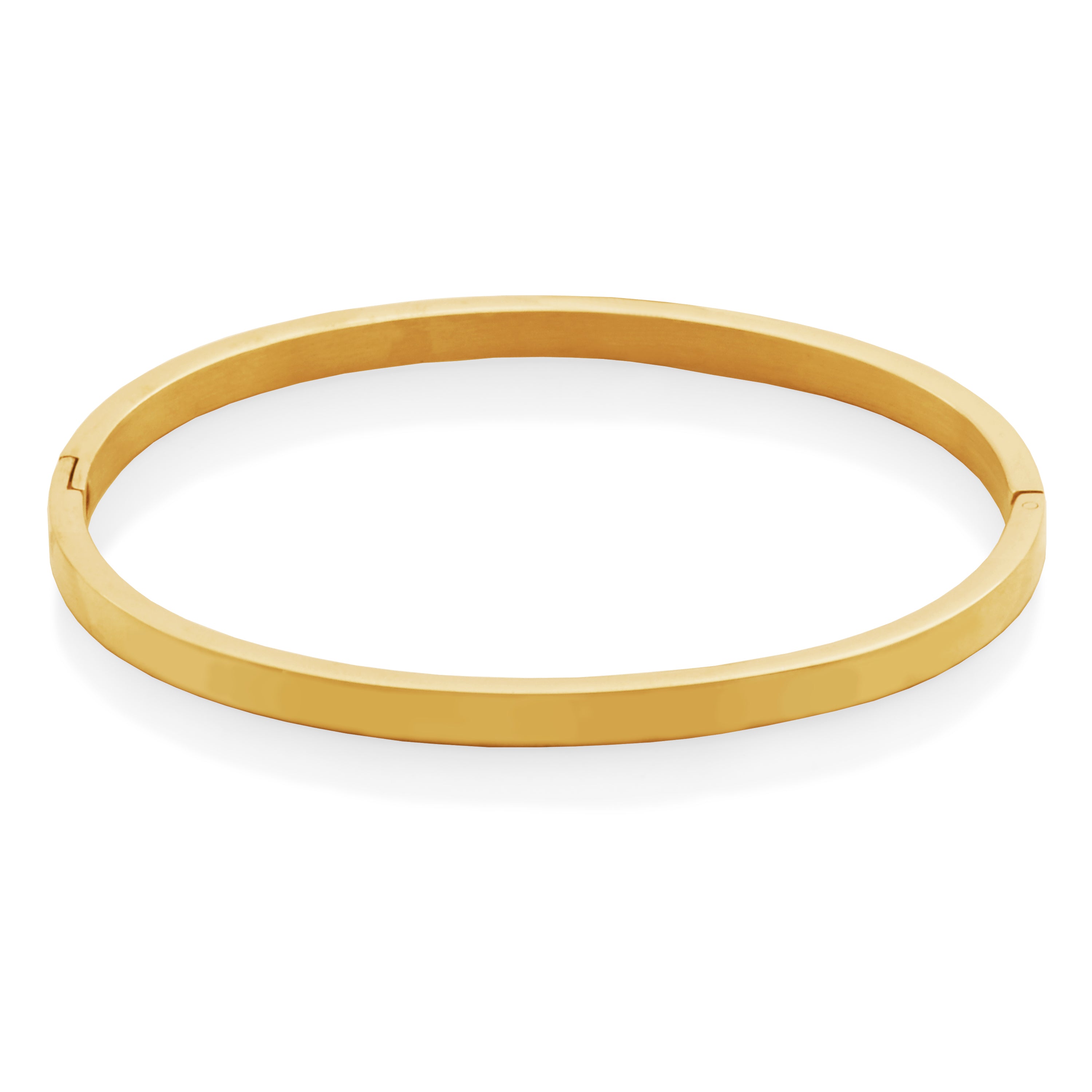 CJ Steelx Bangle with Hinge Closure - Gold