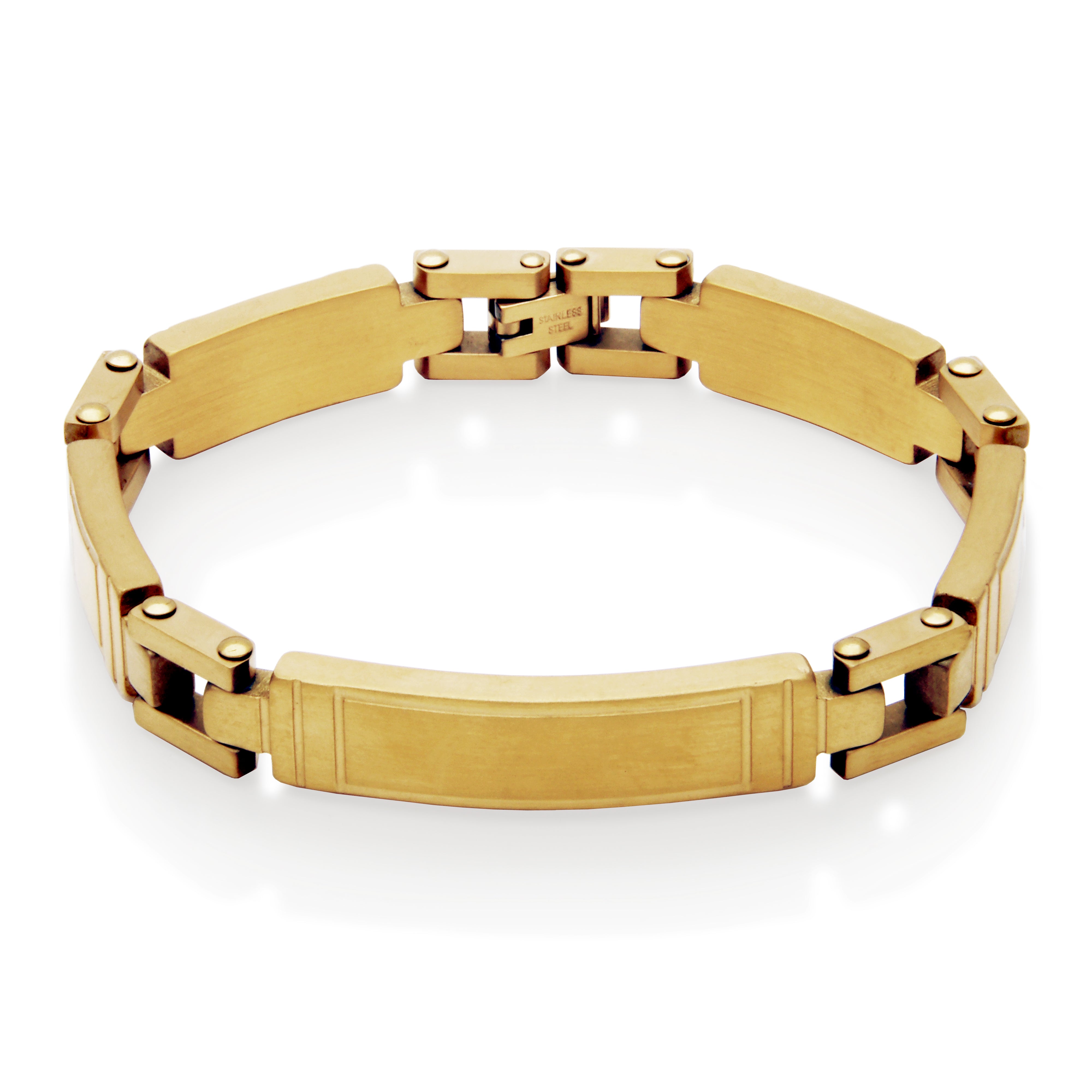 CJ Steelx Matte Gold IP Bracelet - Gold