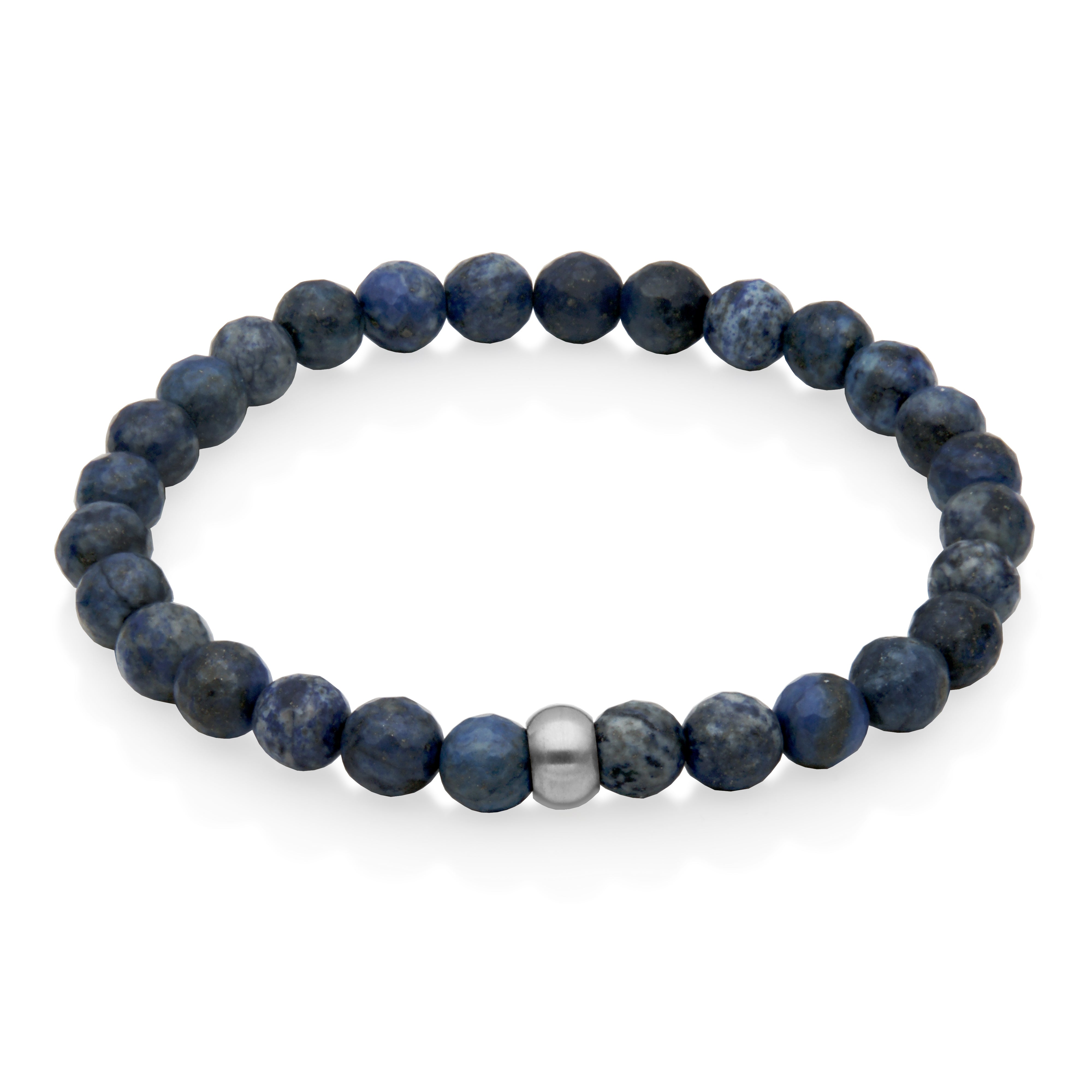 CJ STEELX 7.5mm Lapis Bead Bracelet - Blue