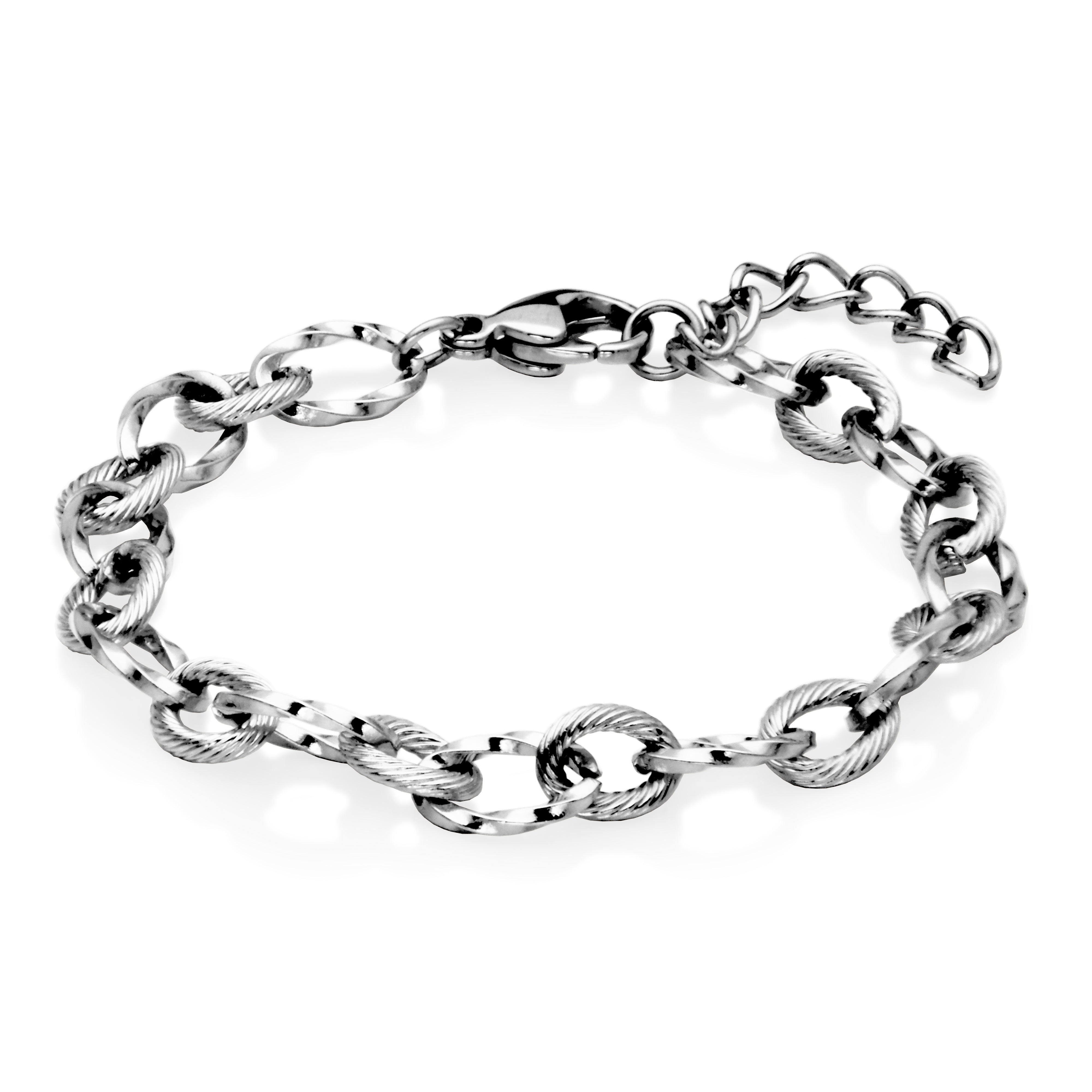 Steelx Mixed 7/6.5Mm Oval Link Bracelet. 6.75+1"