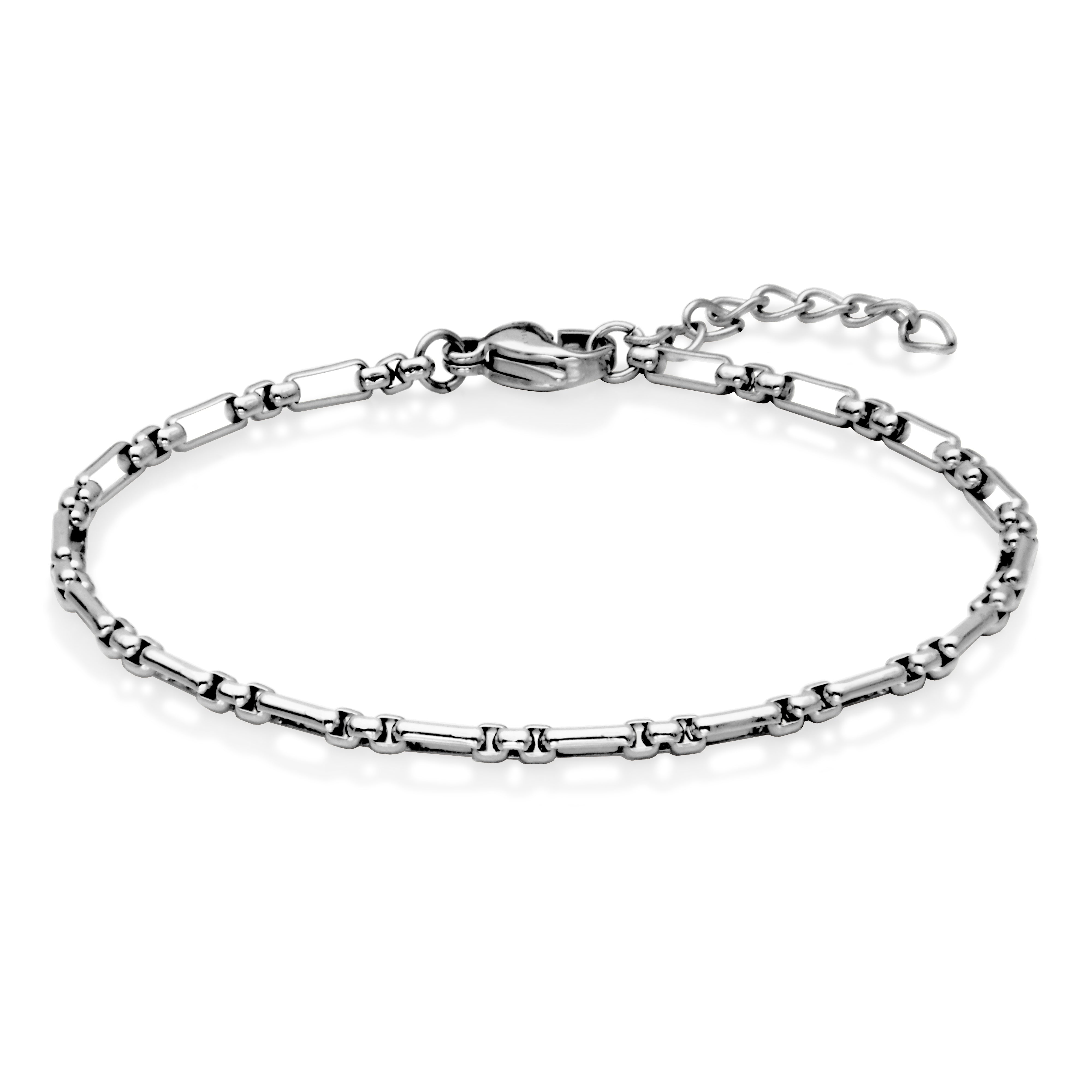 Steelx 2.5Mm Fancy Link Chain Bracelet 6.5+1"