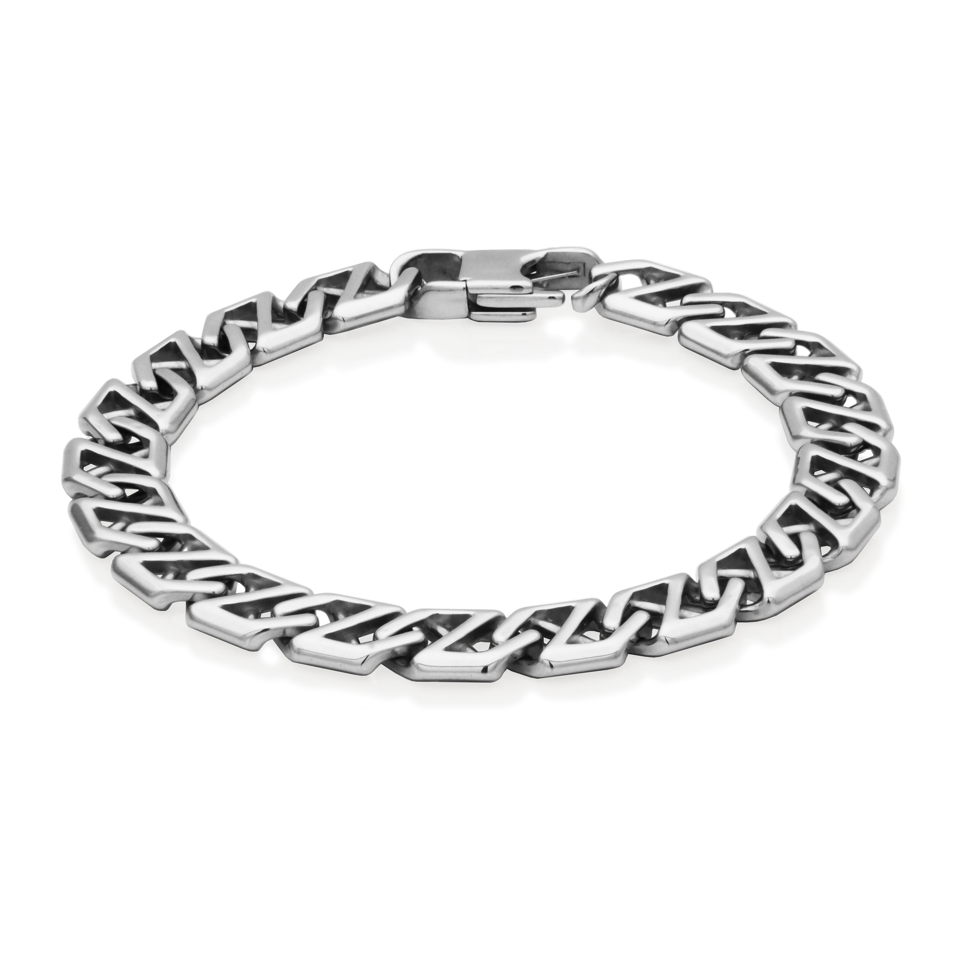 Steelx Hexagon Link Chain  Bracelet 10Mm 8.75''