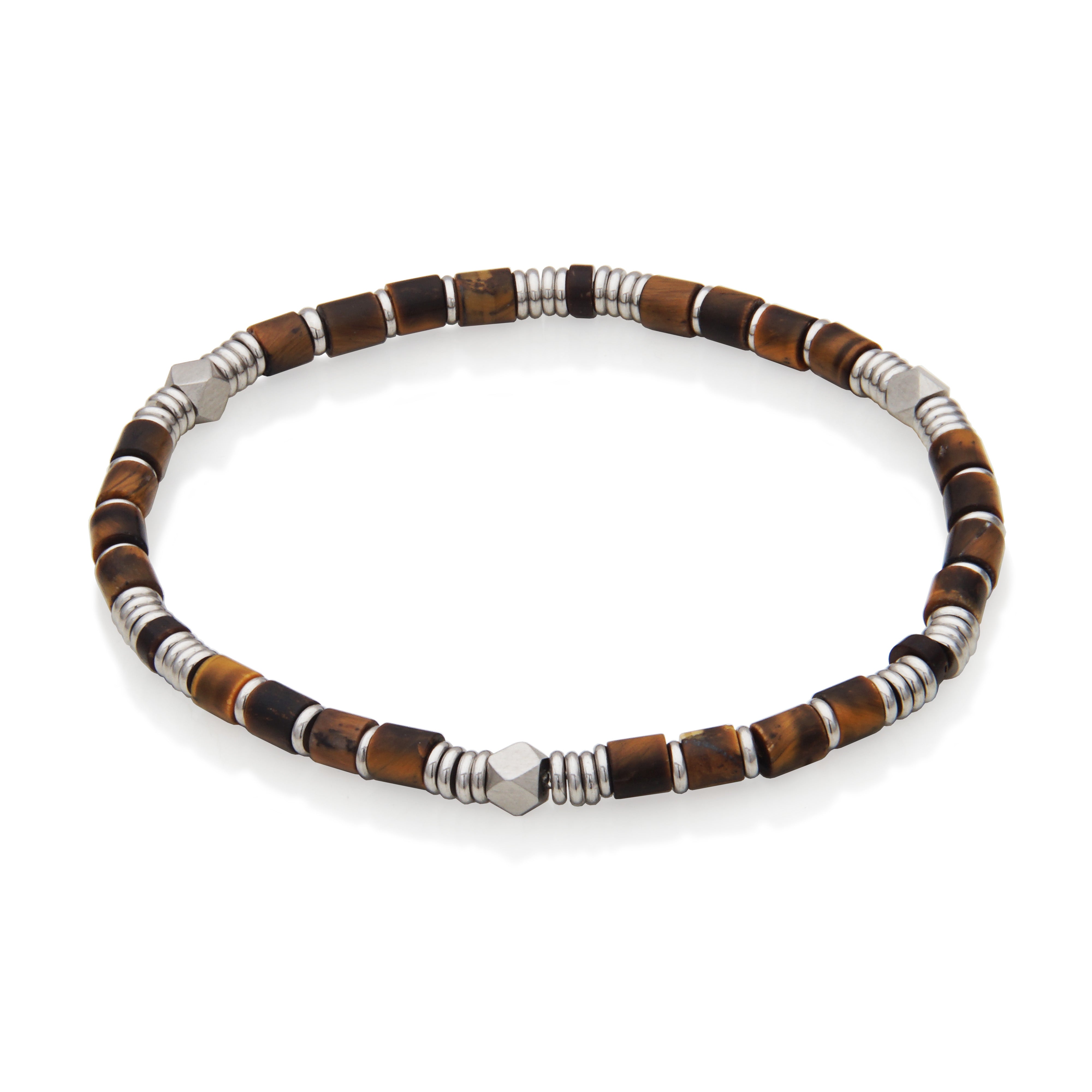 Steelx 4.5Mm Tiger Eye Stone Bracelet 8" (20Cm)