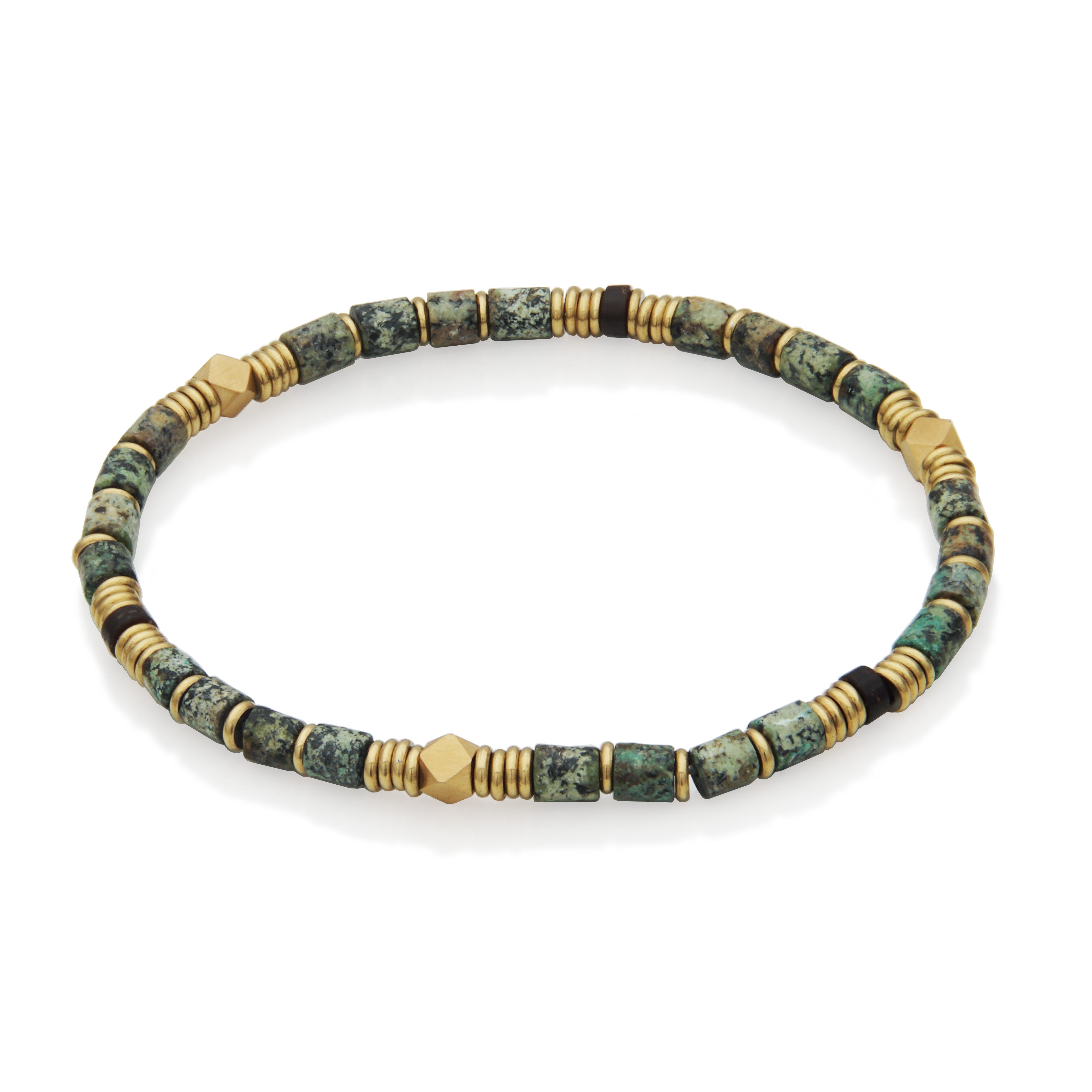 Steelx 4.5Mm African  Stone Bracelet 8" (20Cm)