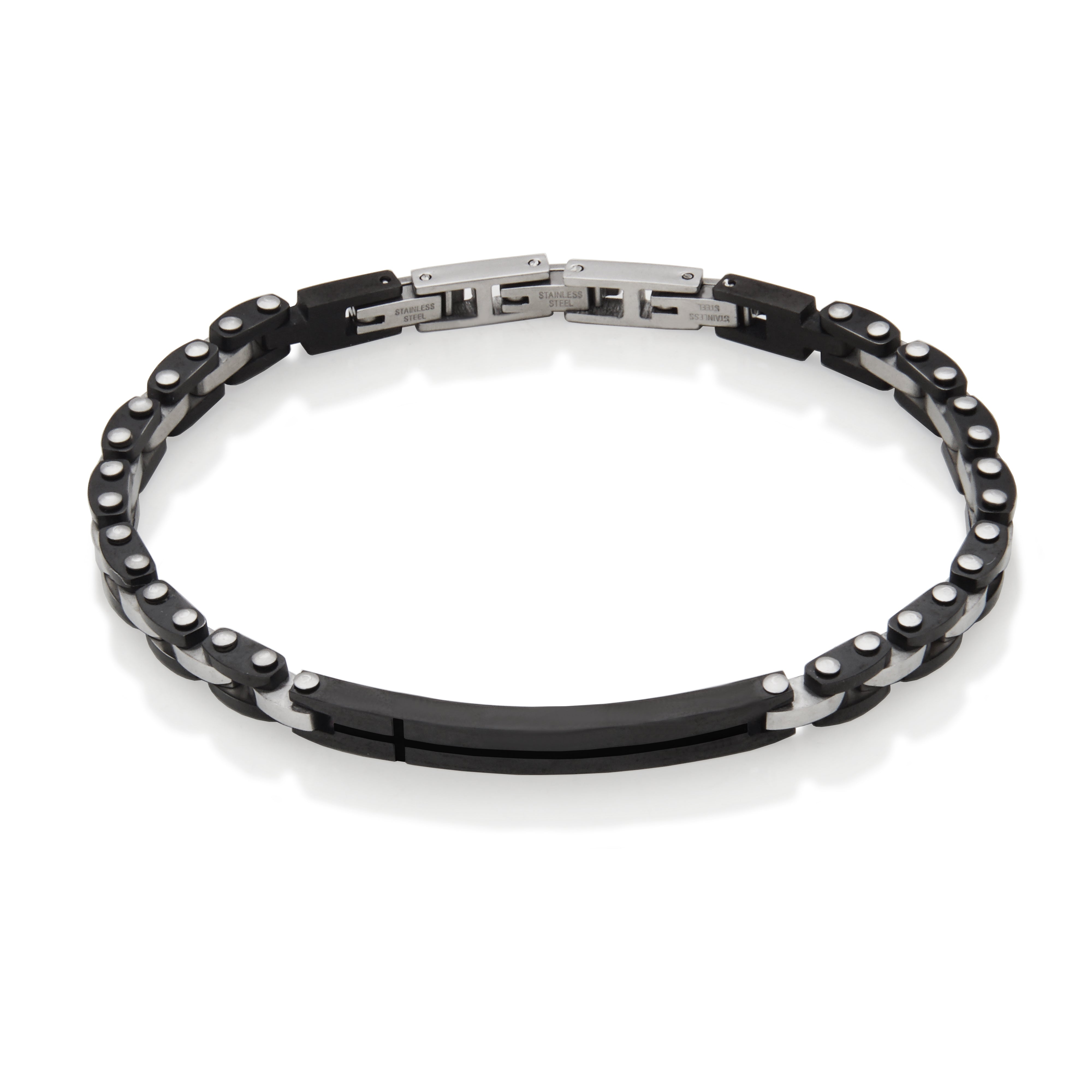 Steelx Adjustable Ip Black  6Mm Bracelet 8+0.5"