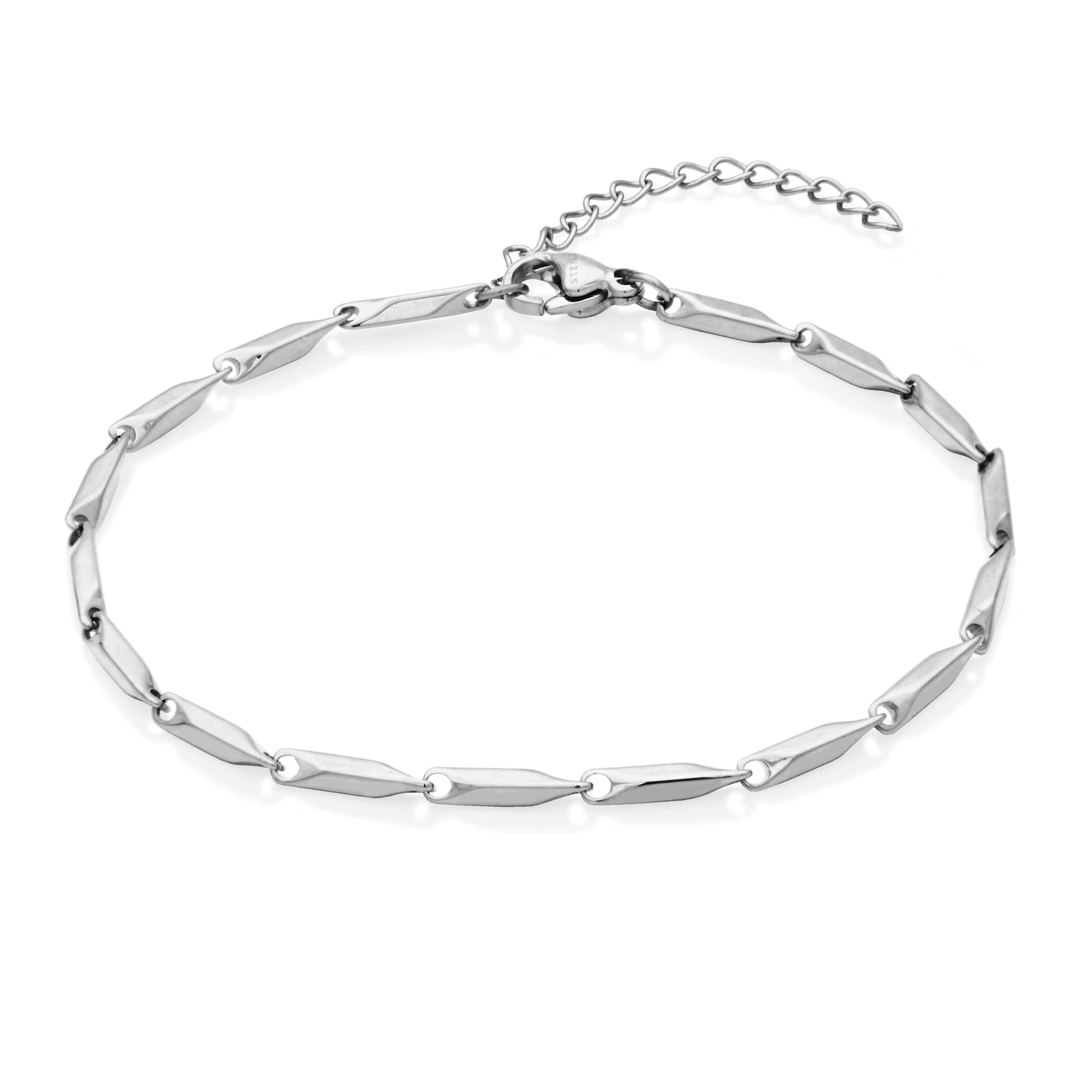 T1XJ820170 - Faceted Diamond-Shape Chain Bracelet