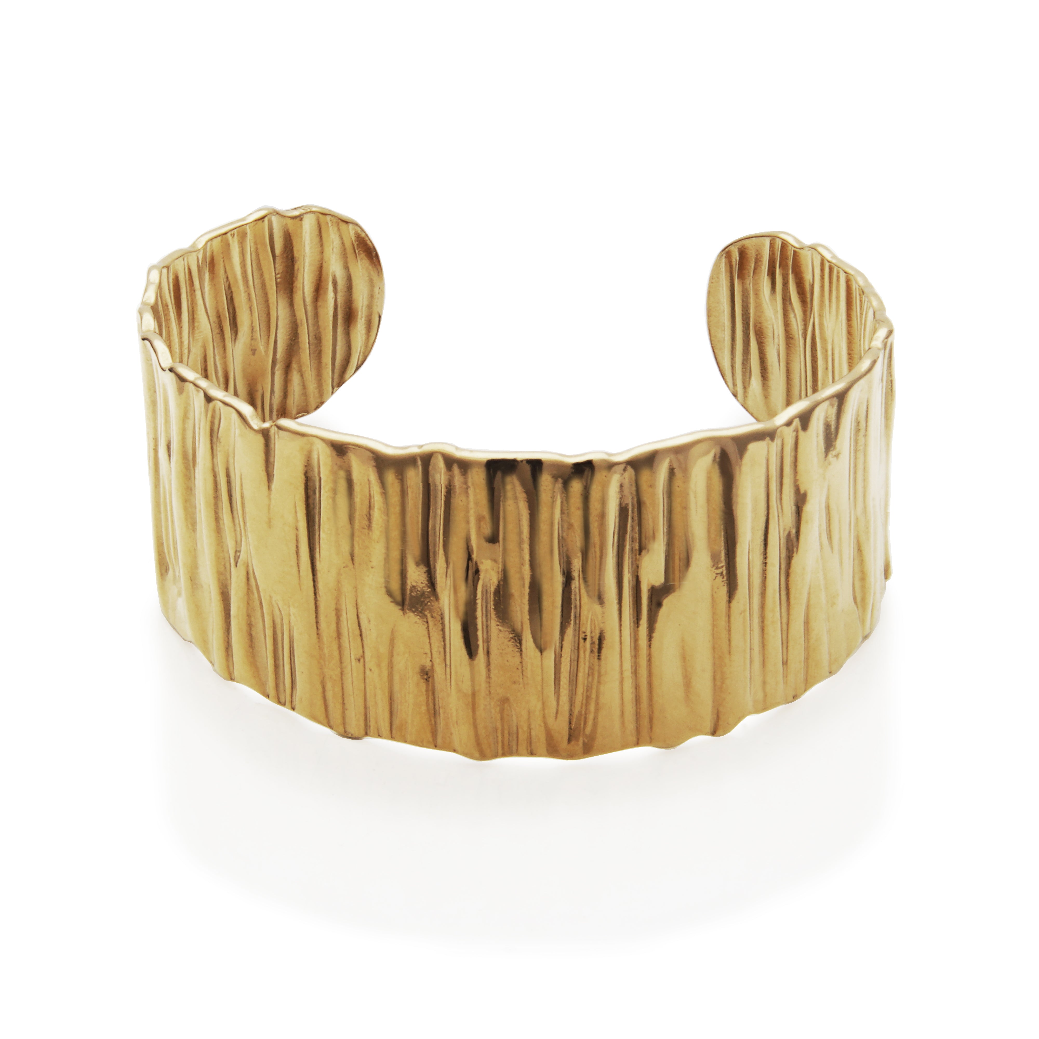T1XJ900200 - Wide Ridged Cuff Bracelet