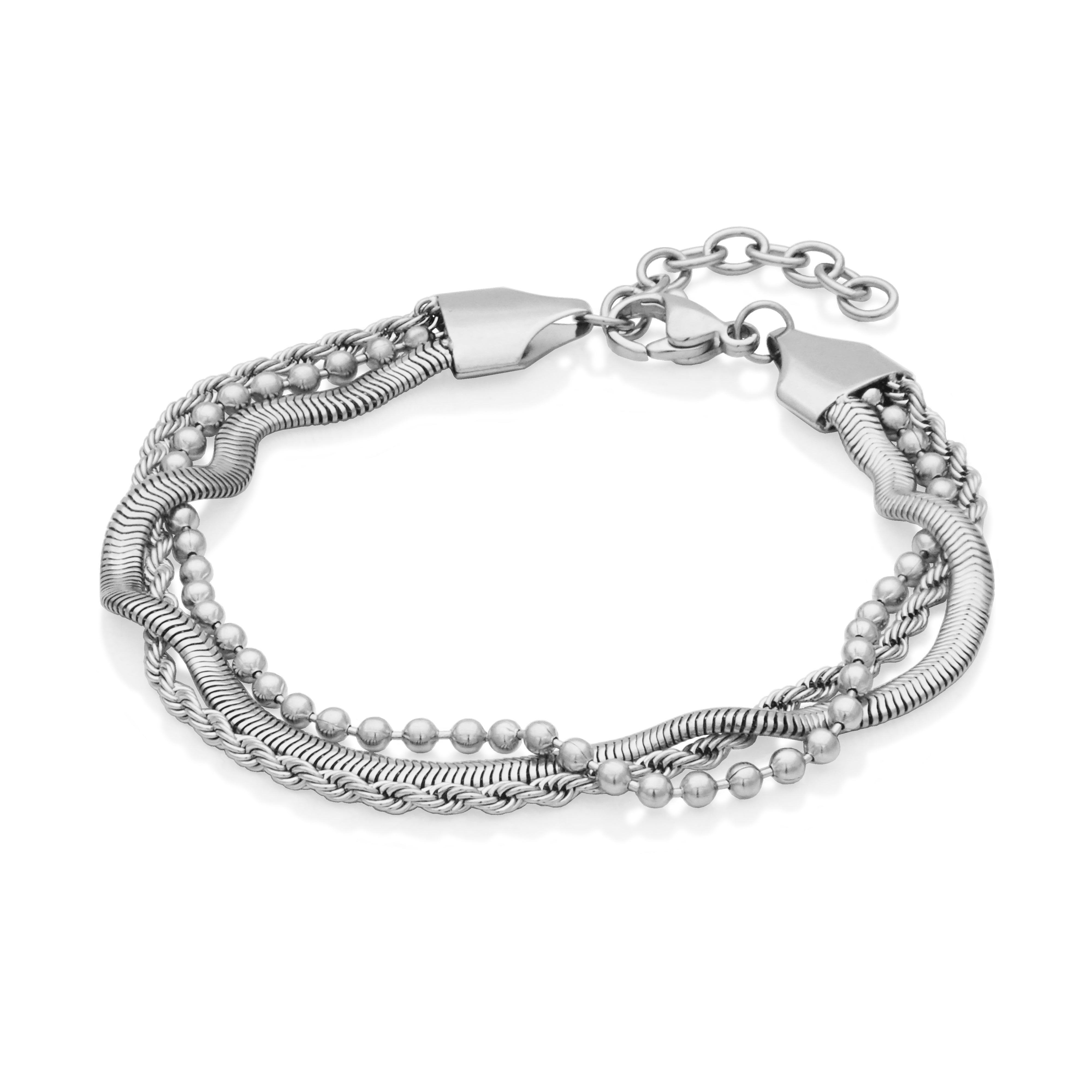 T1XJ920170 - Triple Layered Chain Bracelet