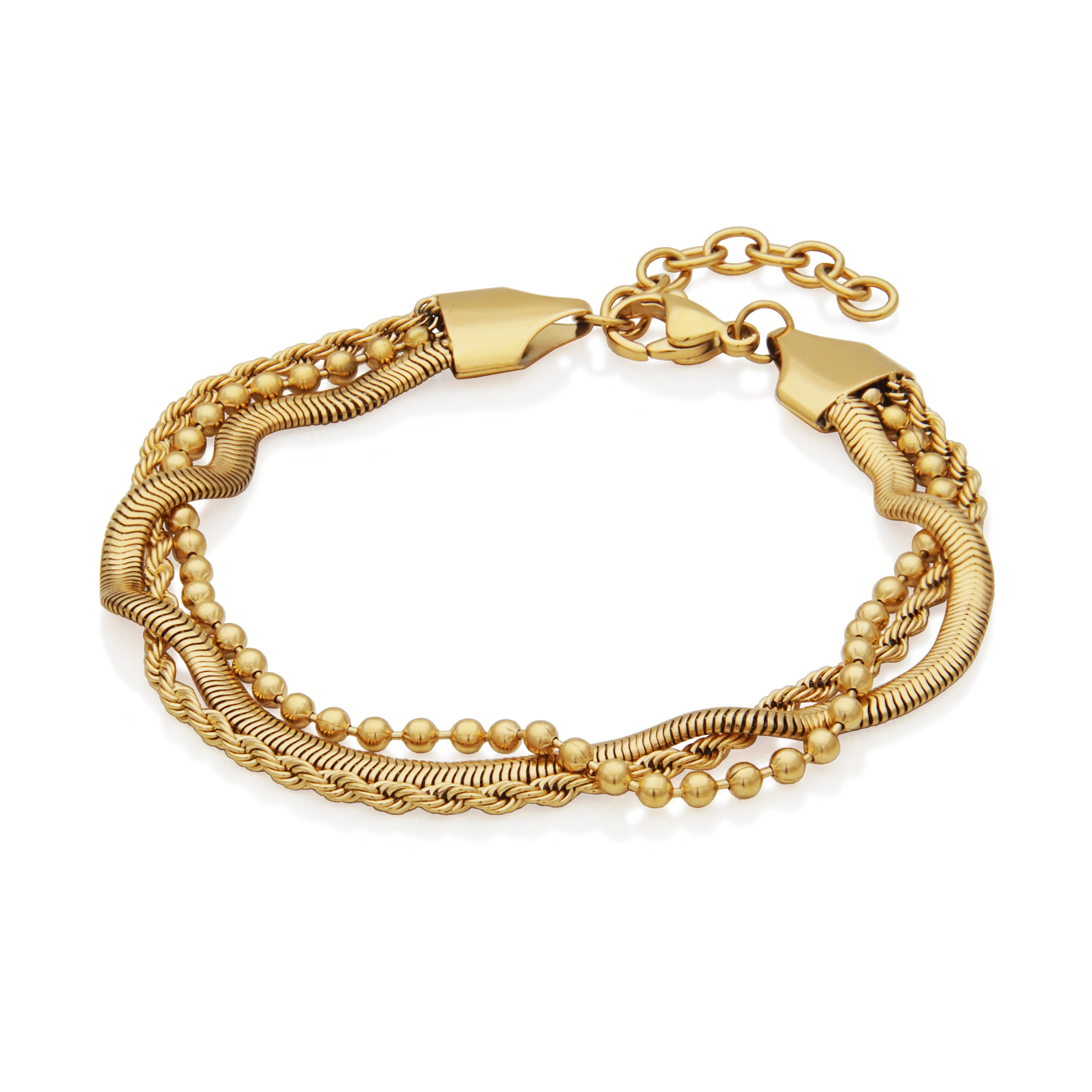 T1XJ920270 - Triple Layered Chain Bracelet