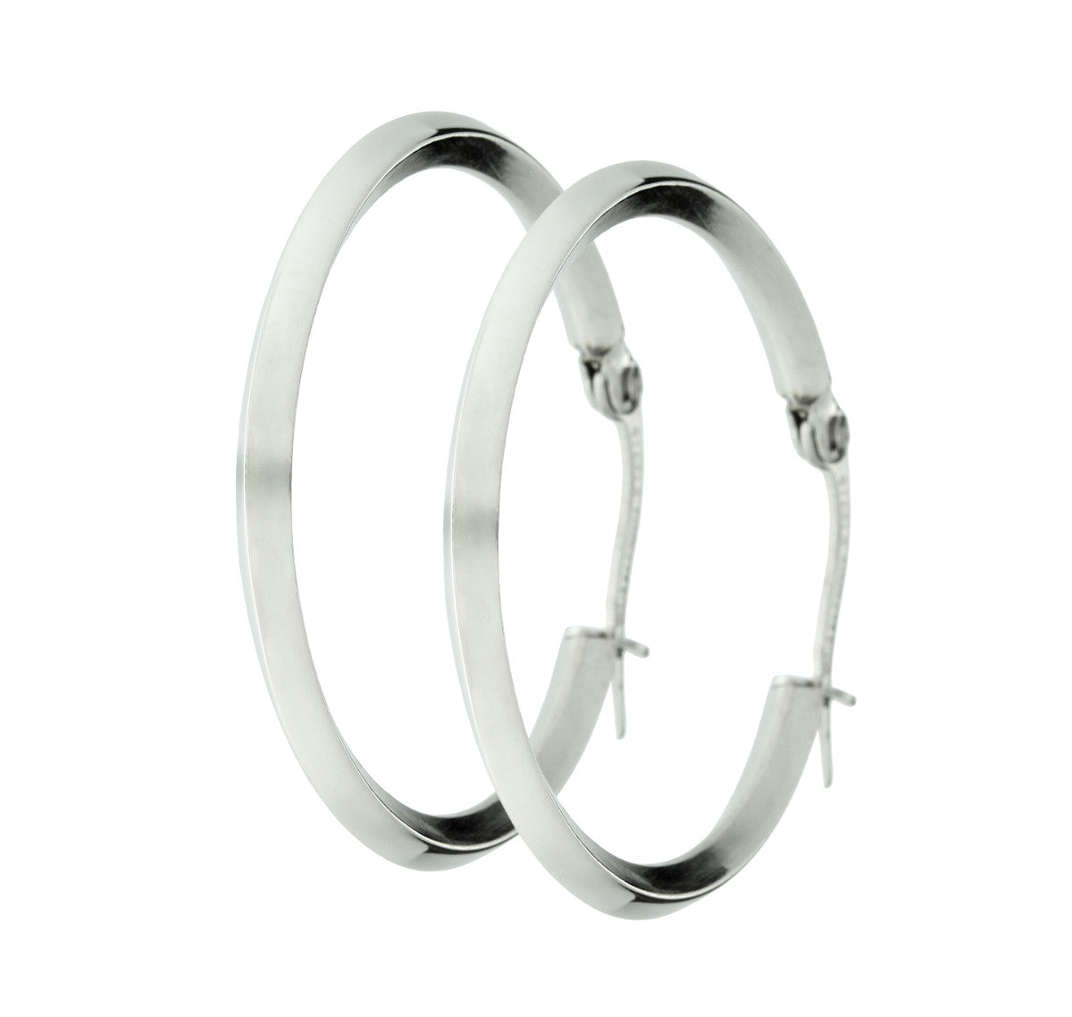 Steelx Round High Polish Hoops 25Mm