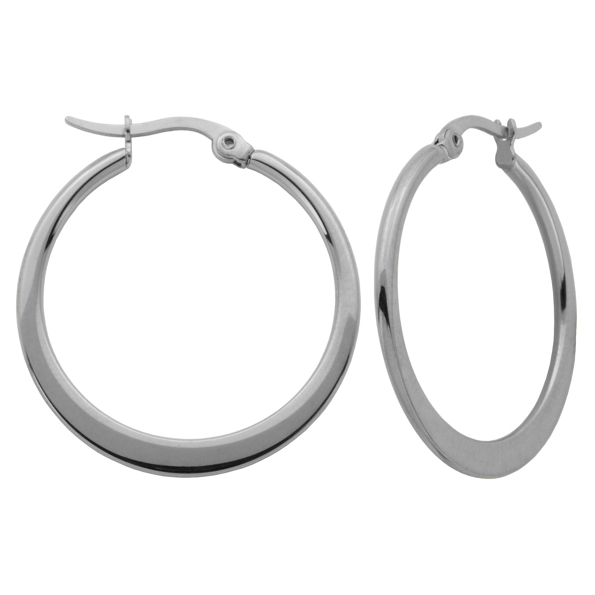Steelx Steel High Polish Hoop 34Mm