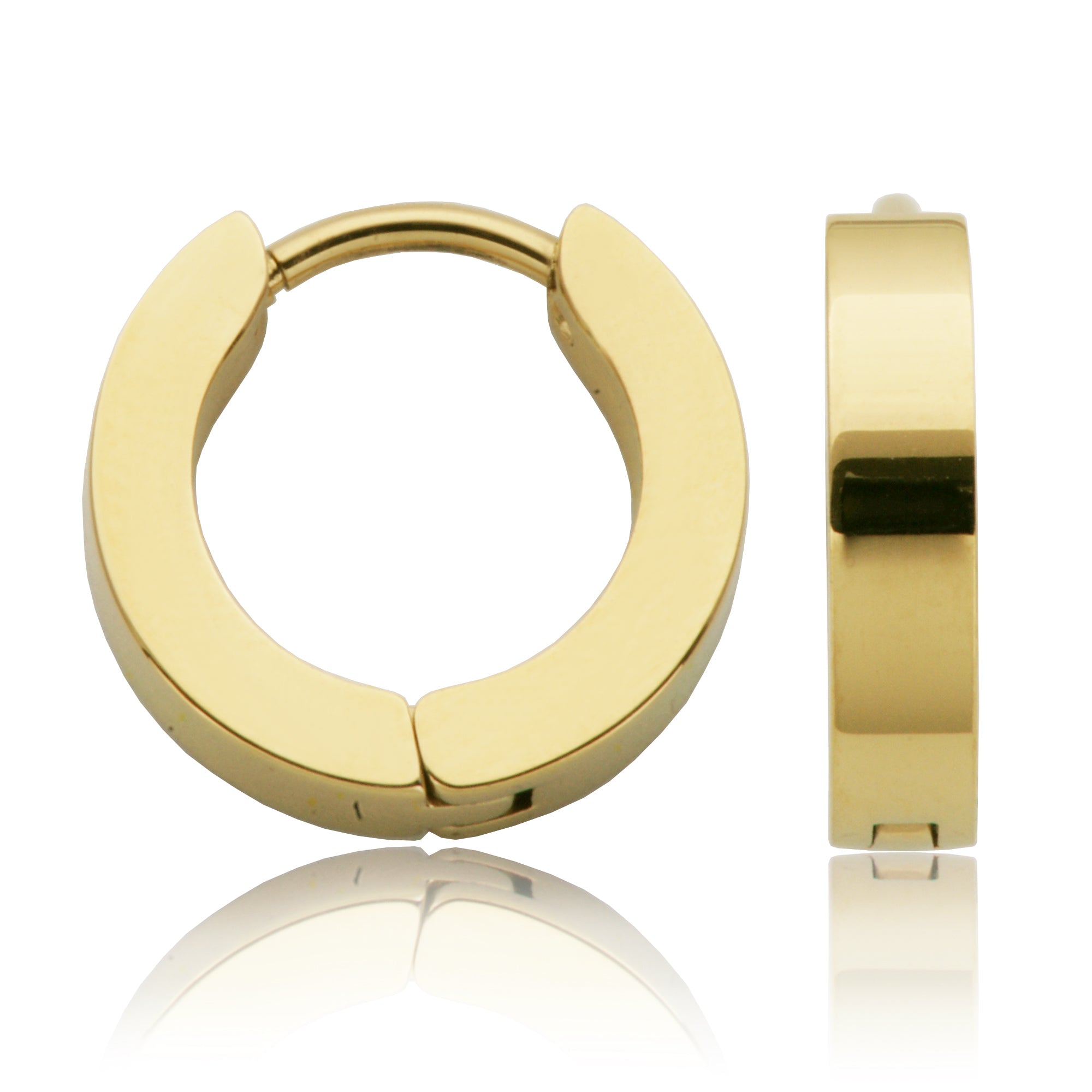 Steelx Ear Ip Gold Huggie External13Mm