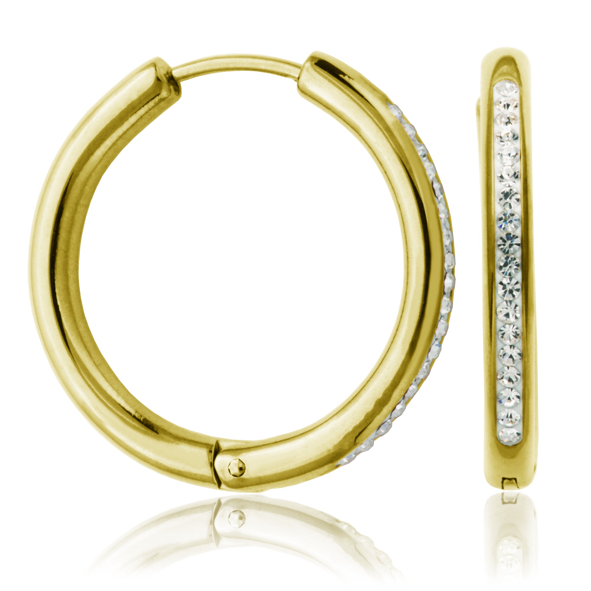 Steelx Ear Ip Gold Preciosa Cry Huggie 20Mm
