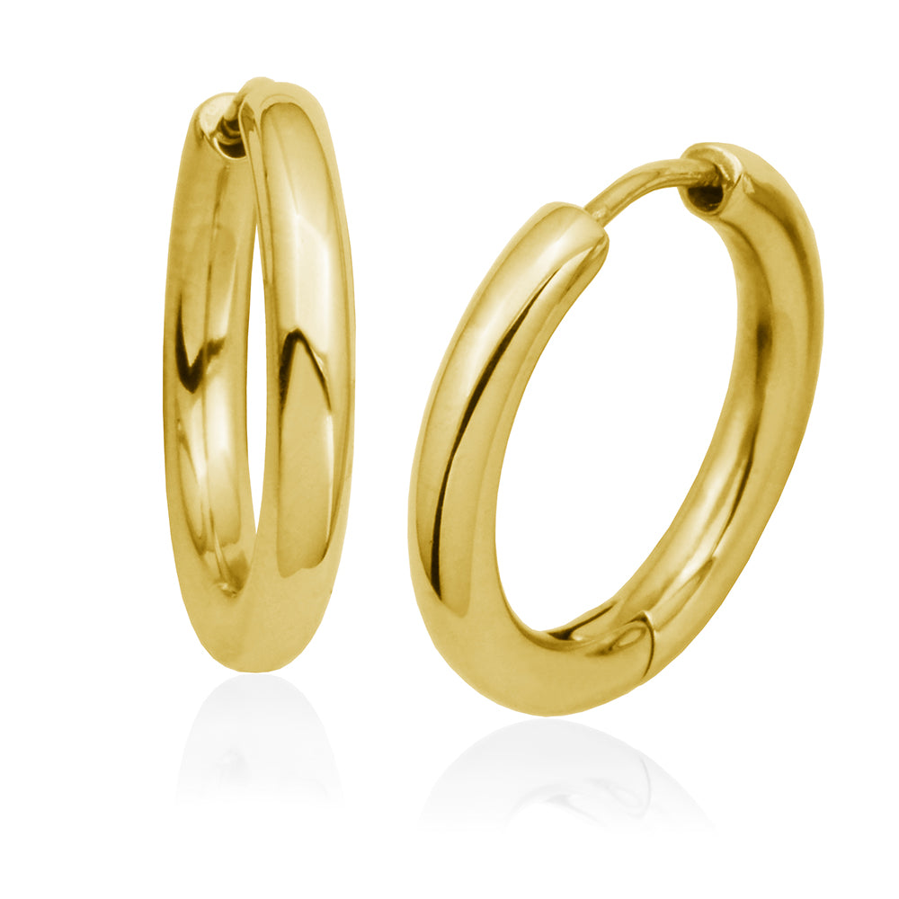 Steelx Ear Ip Gold 13/8Mm Huggie