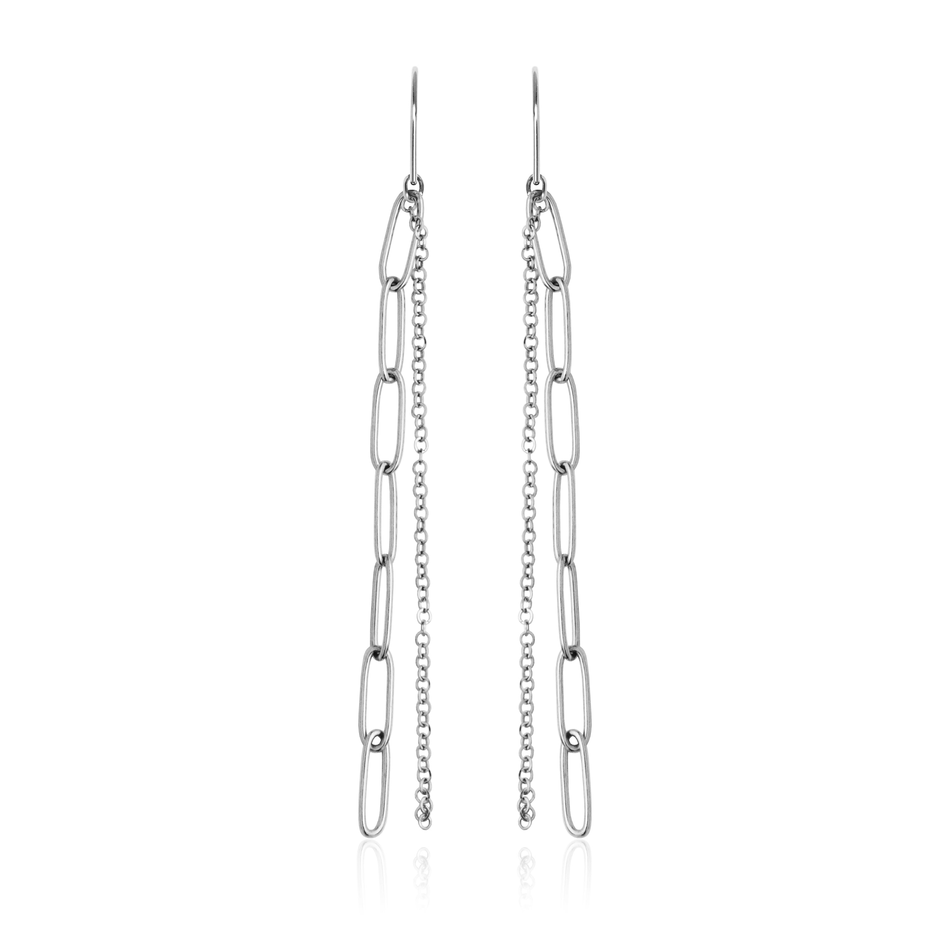 Steelx Ear  High Polish Layered Link Fishhook