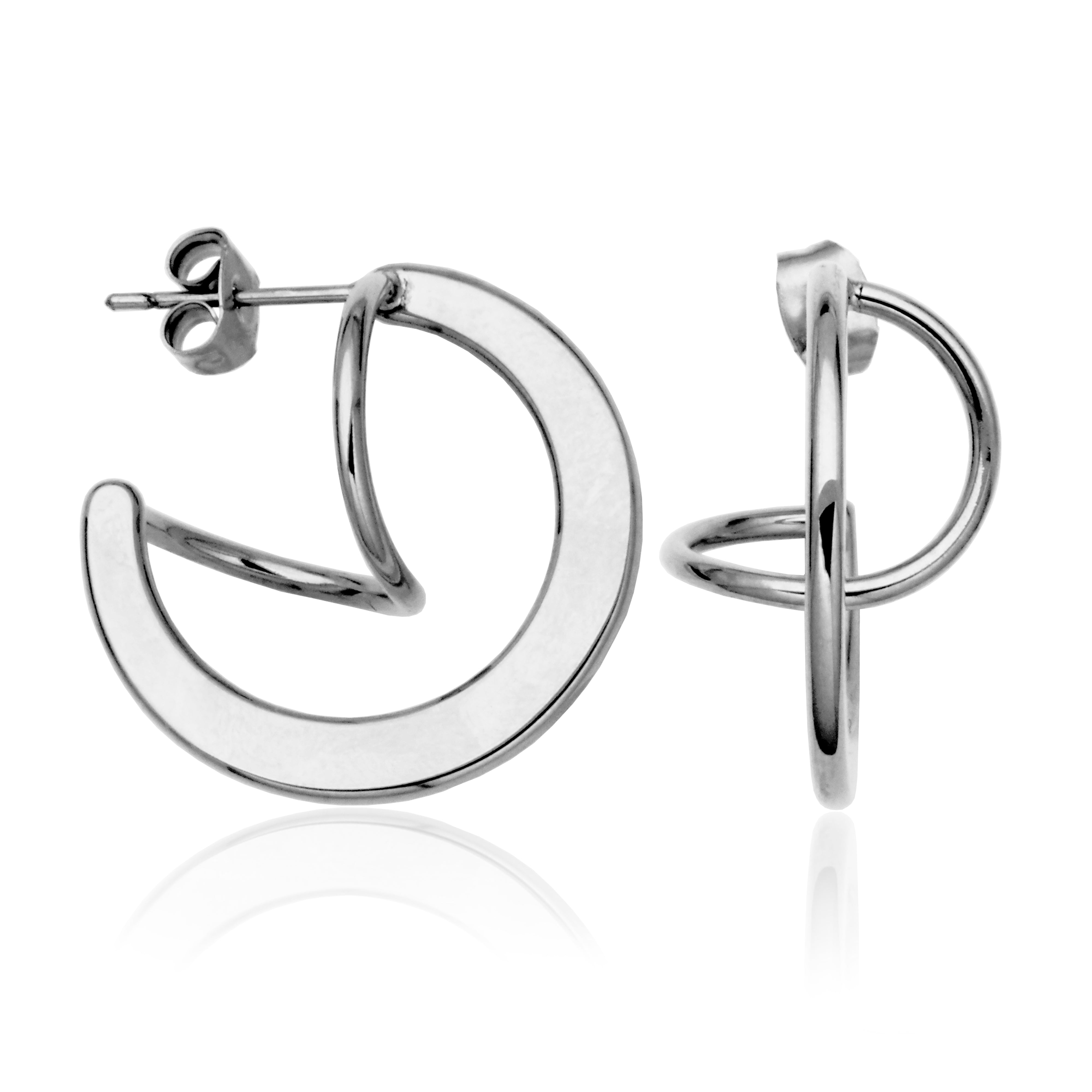 Steelx High Polished Swirl Hoop 25Mm