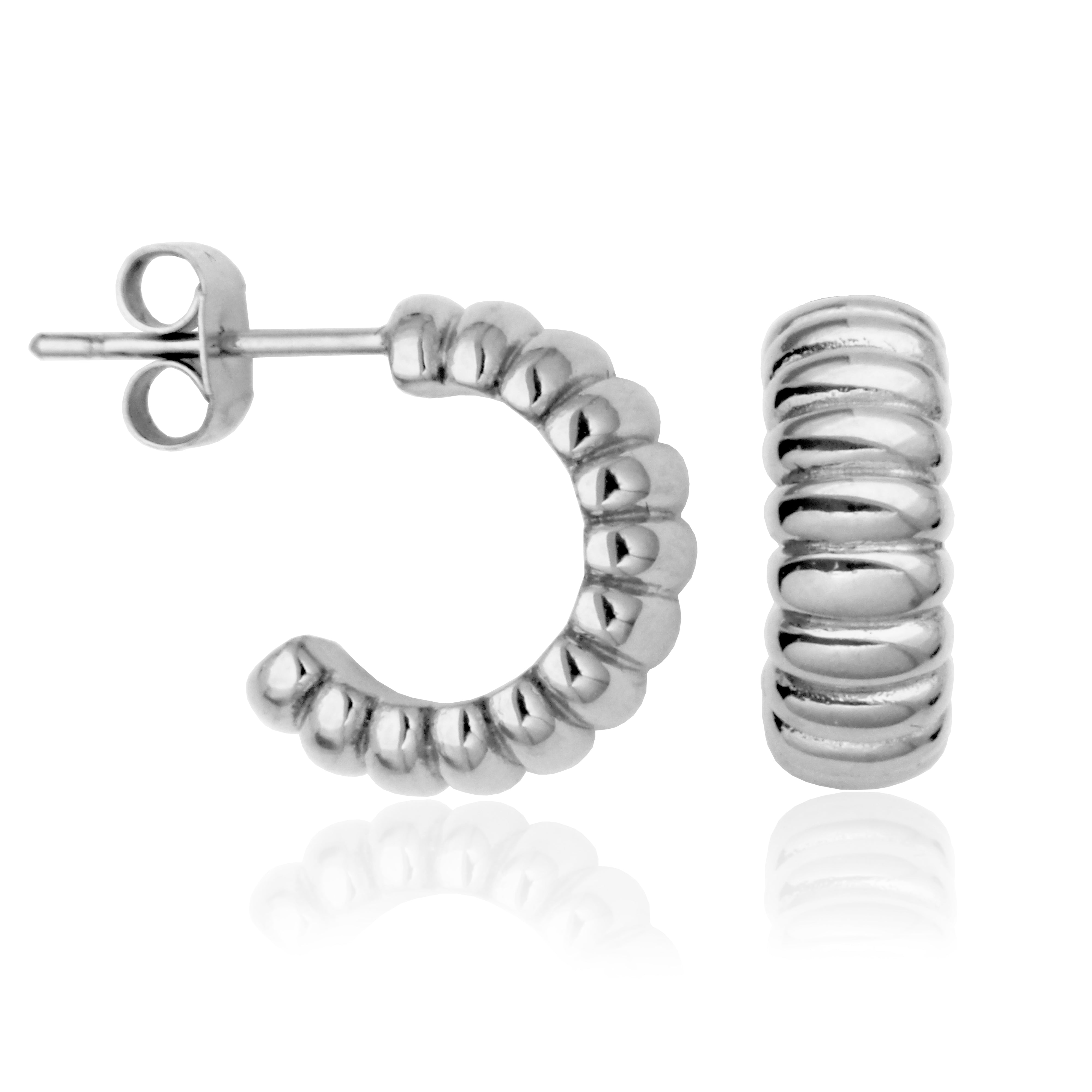 Steelx Textured Tube W5.5Mm  Open Hoop Od15Mm