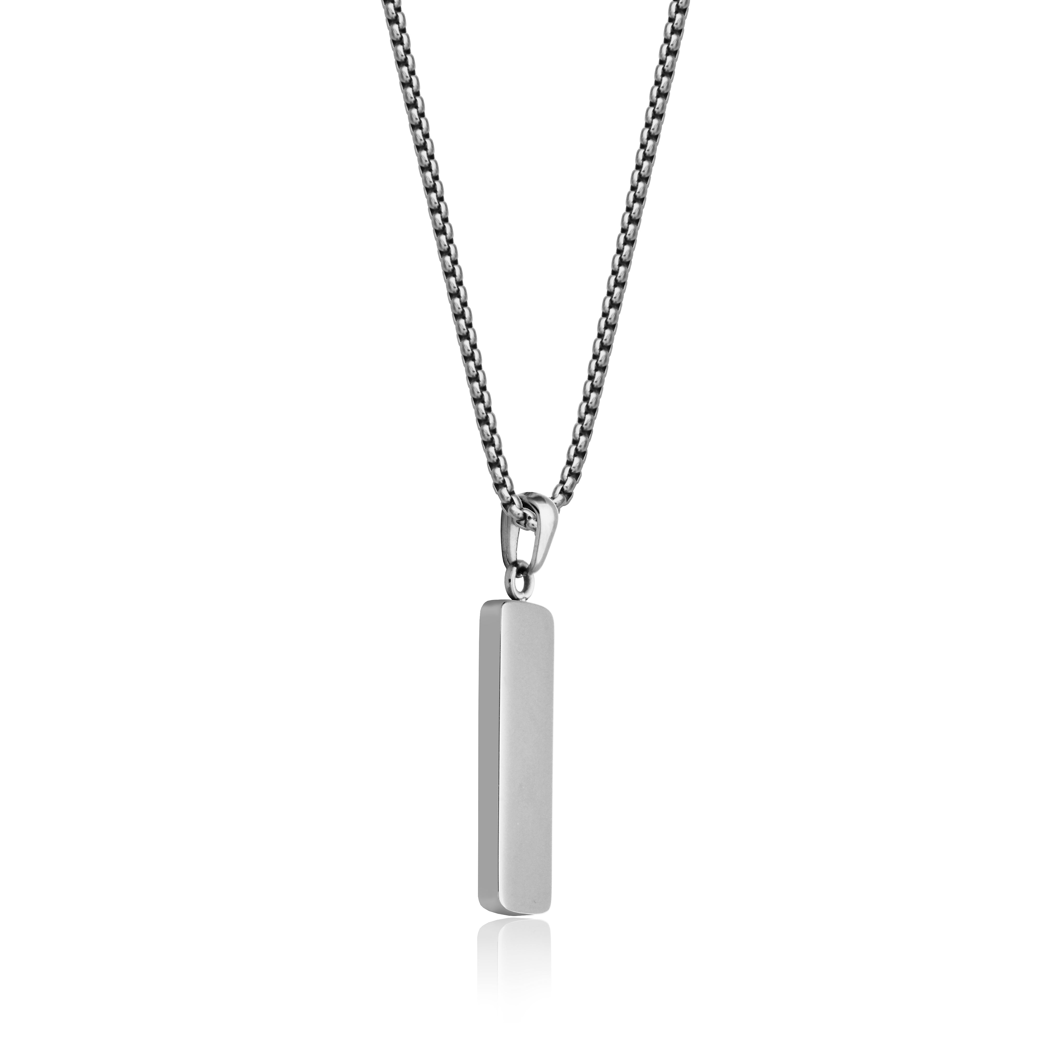 Steelx  Engravable Slim Dog Tag Pend 10*30Mm 22"