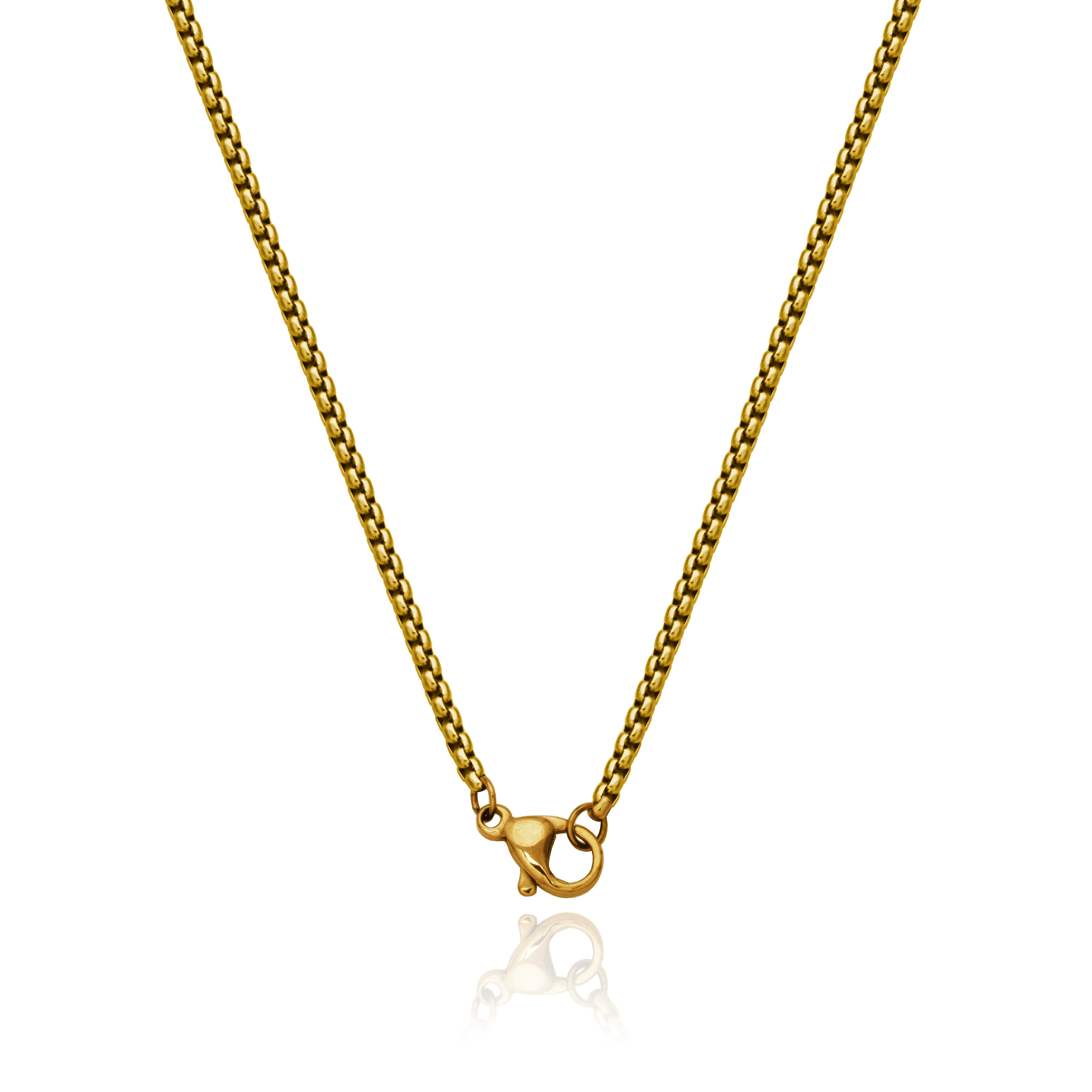 Steelx Ip Gold Engravable Slim Dog Tag Pend 10*30Mm 22"