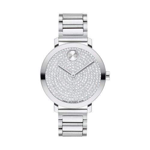 Ladies Bold Evolution 2.0 Silver-Tone Stainless Steel Watch, Crystal Dial