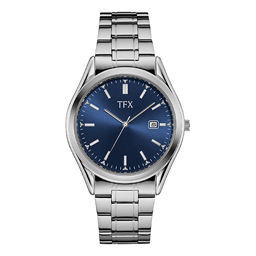 Men's TFX Stainless Steel Bracelet, Blue Dial