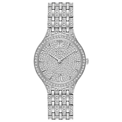 Ladies Crystal Collection Fully Paved Swarovski Watch Crystal Dial