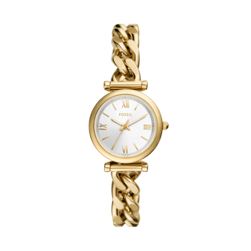 Ladies Carlie Gold-Tone Stainless Steel Watch, Silver Dial