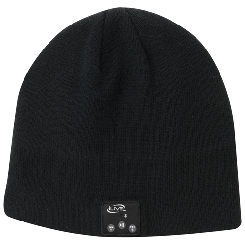 Bluetooth Knit Cap w/ Built-in Speakers and Mic, Black