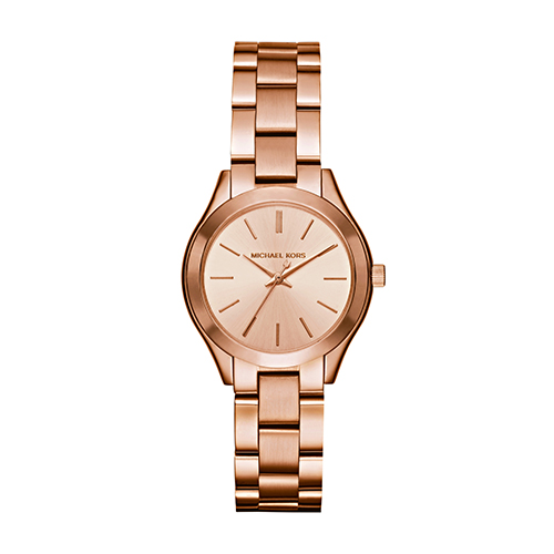 Ladies Mini Runway Rose Gold-Tone SS Watch, Rose Gold Dial
